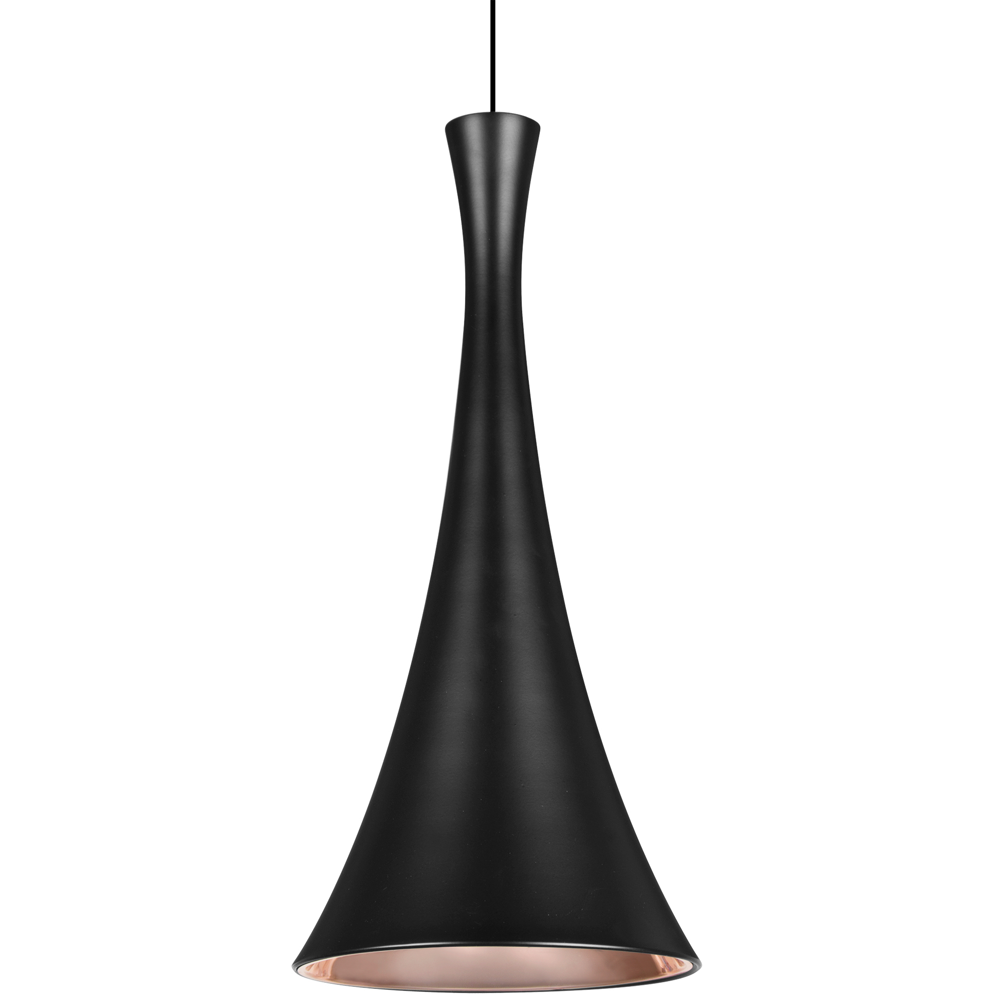 Rondo LED Black Cord Pendant Ceiling Light
