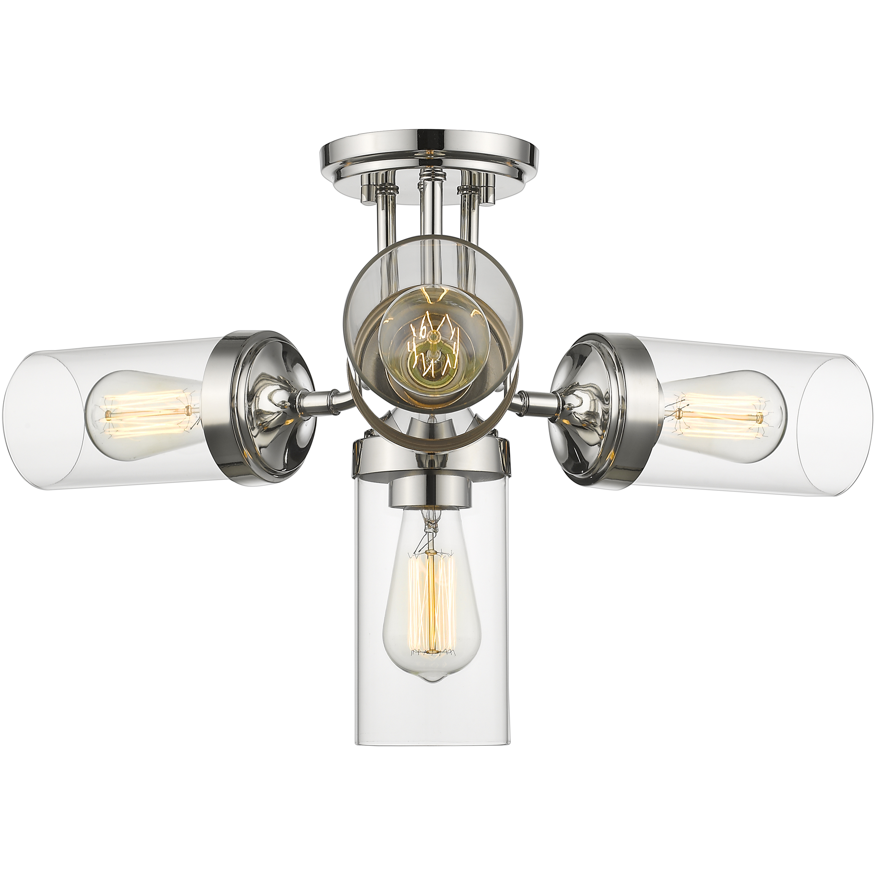 Calliope 4 Light 22.5 inch Polished Nickel Semi Flush Mount Ceiling Light