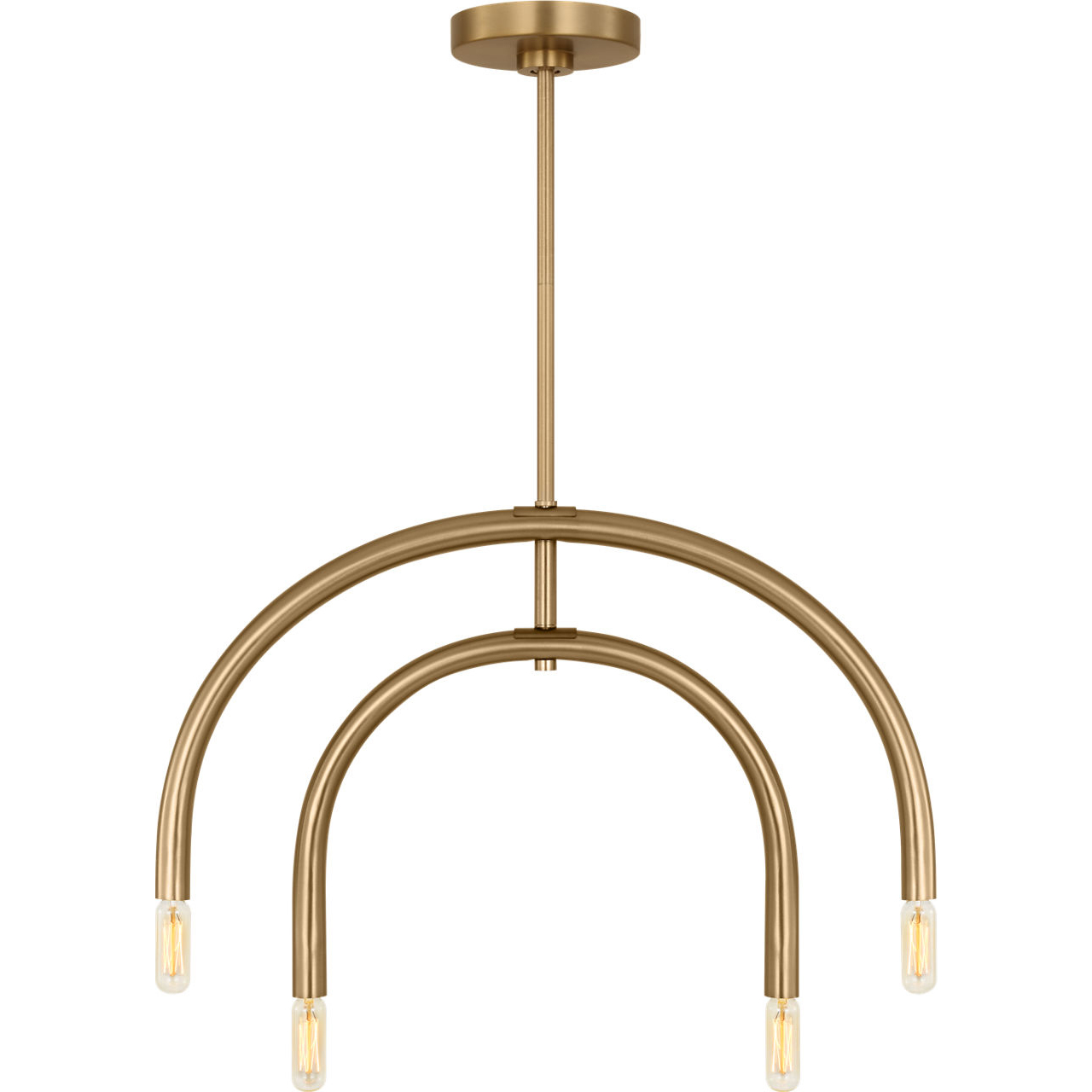 Drew & Jonathan Hadden 4 Light 27.5 inch Satin Brass Chandelier Ceiling Light