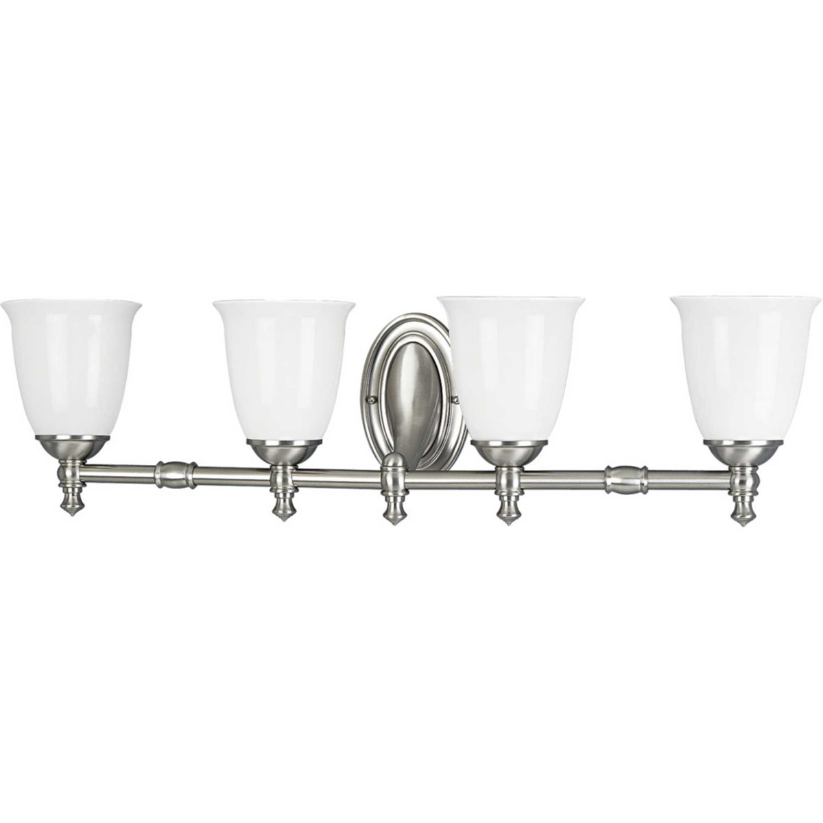 Juno 4 Light 33 inch Brushed Nickel Bath Vanity Wall Light, Delta