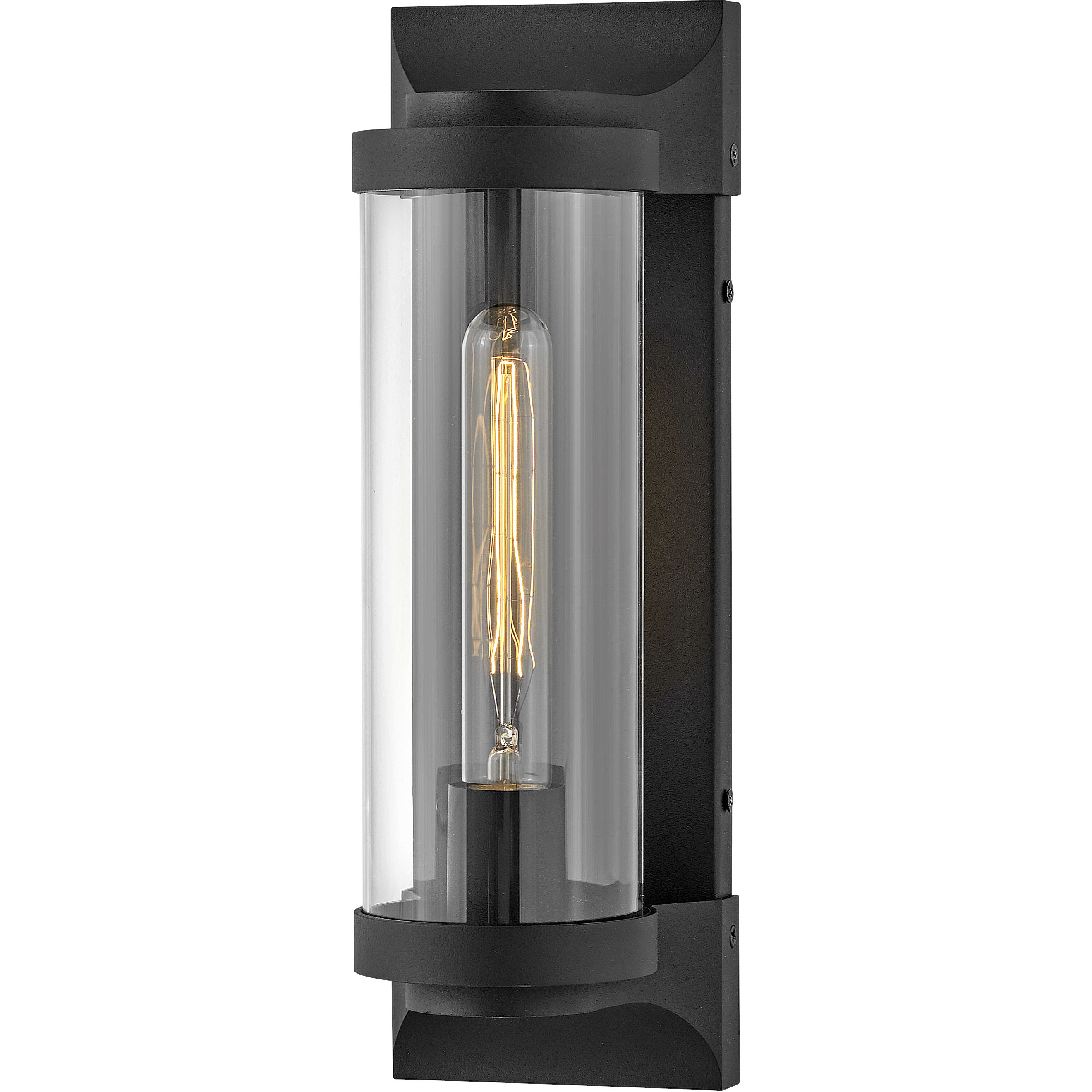 Pearson Outdoor Wall Mount Lantern in Textured Black, Non-LED