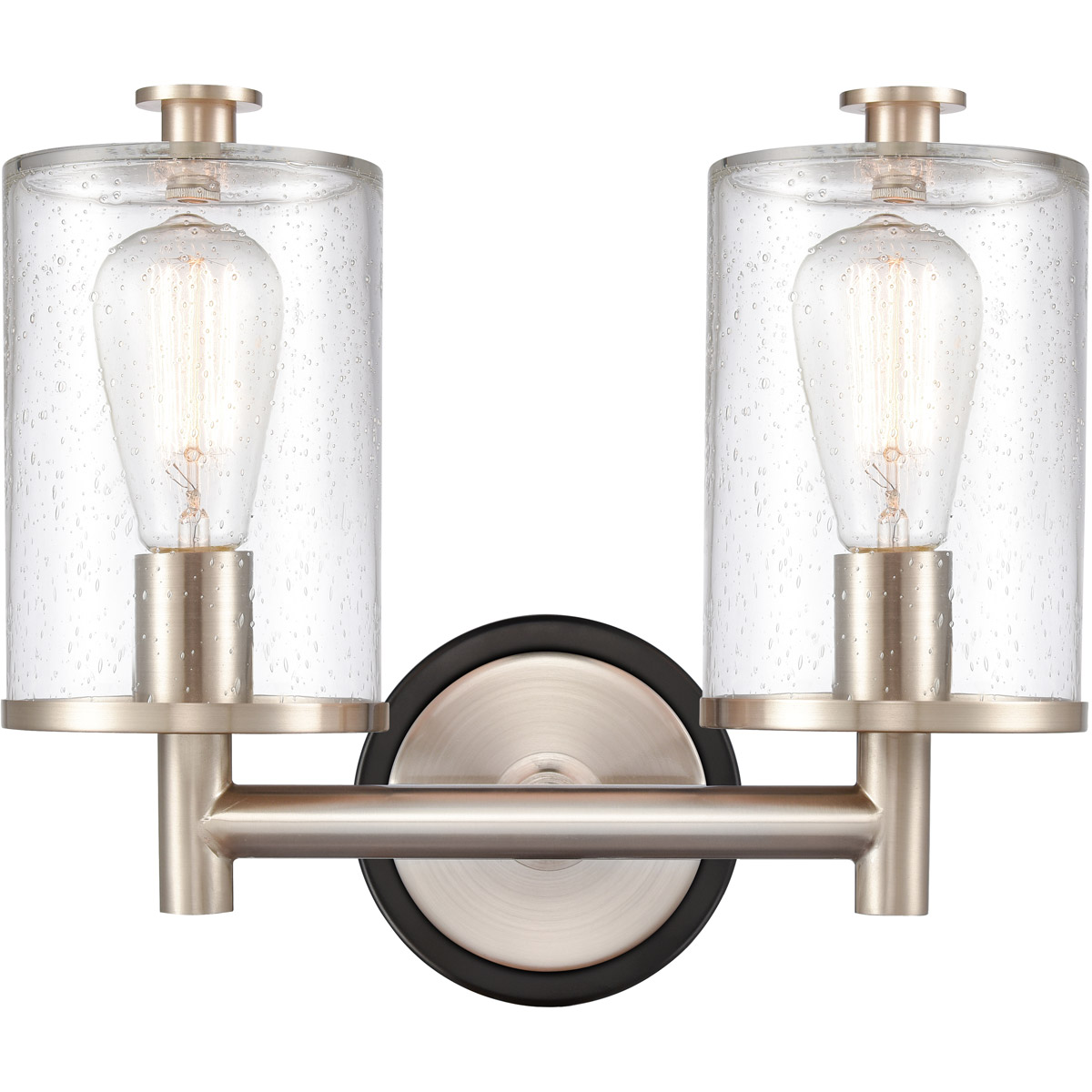 Marlowe 2 Light 13.63 inch Black Satin Nickel Bath Vanity Light Wall Light