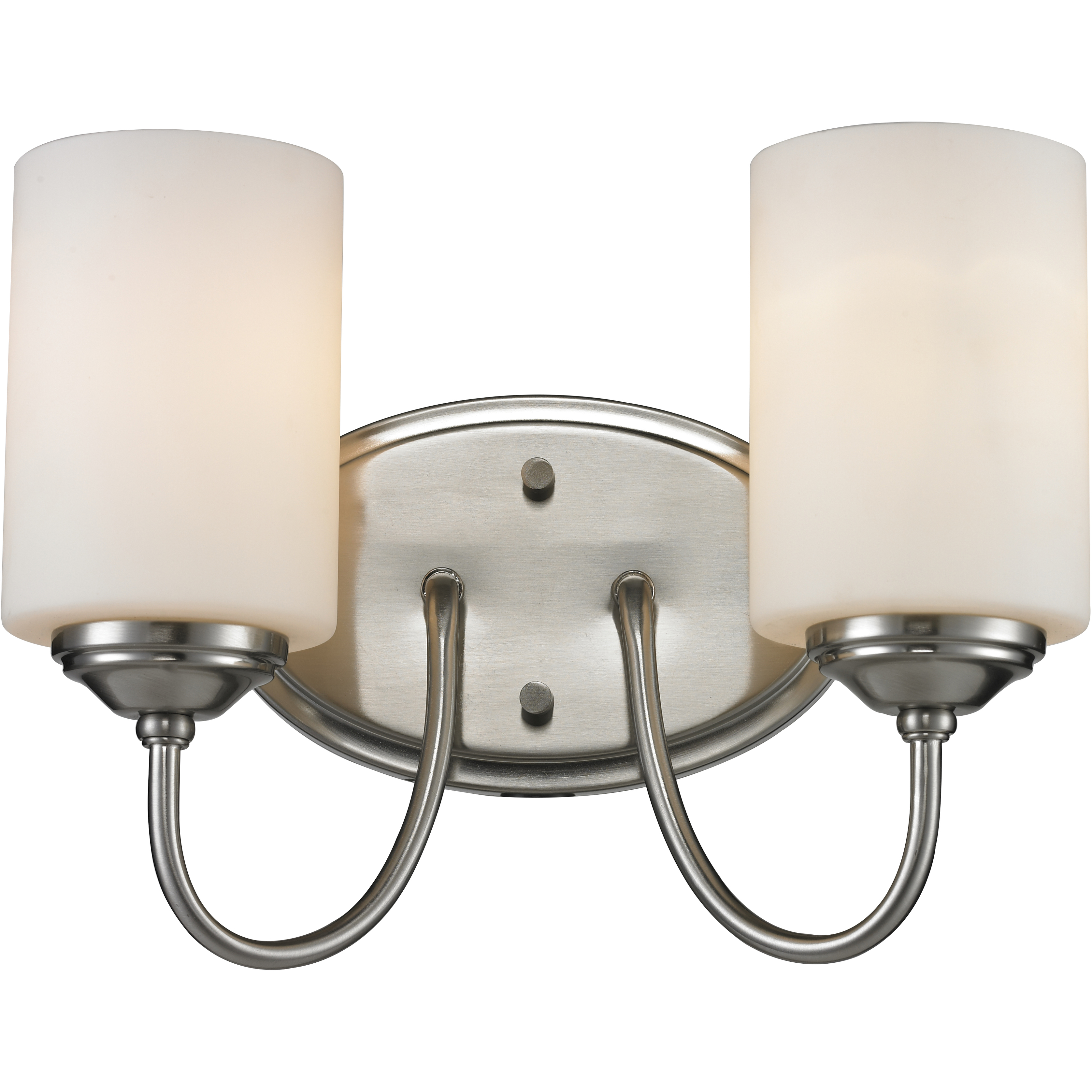 Cardinal 2 Light 11.5 inch Brushed Nickel Bath Vanity Light Wall Light