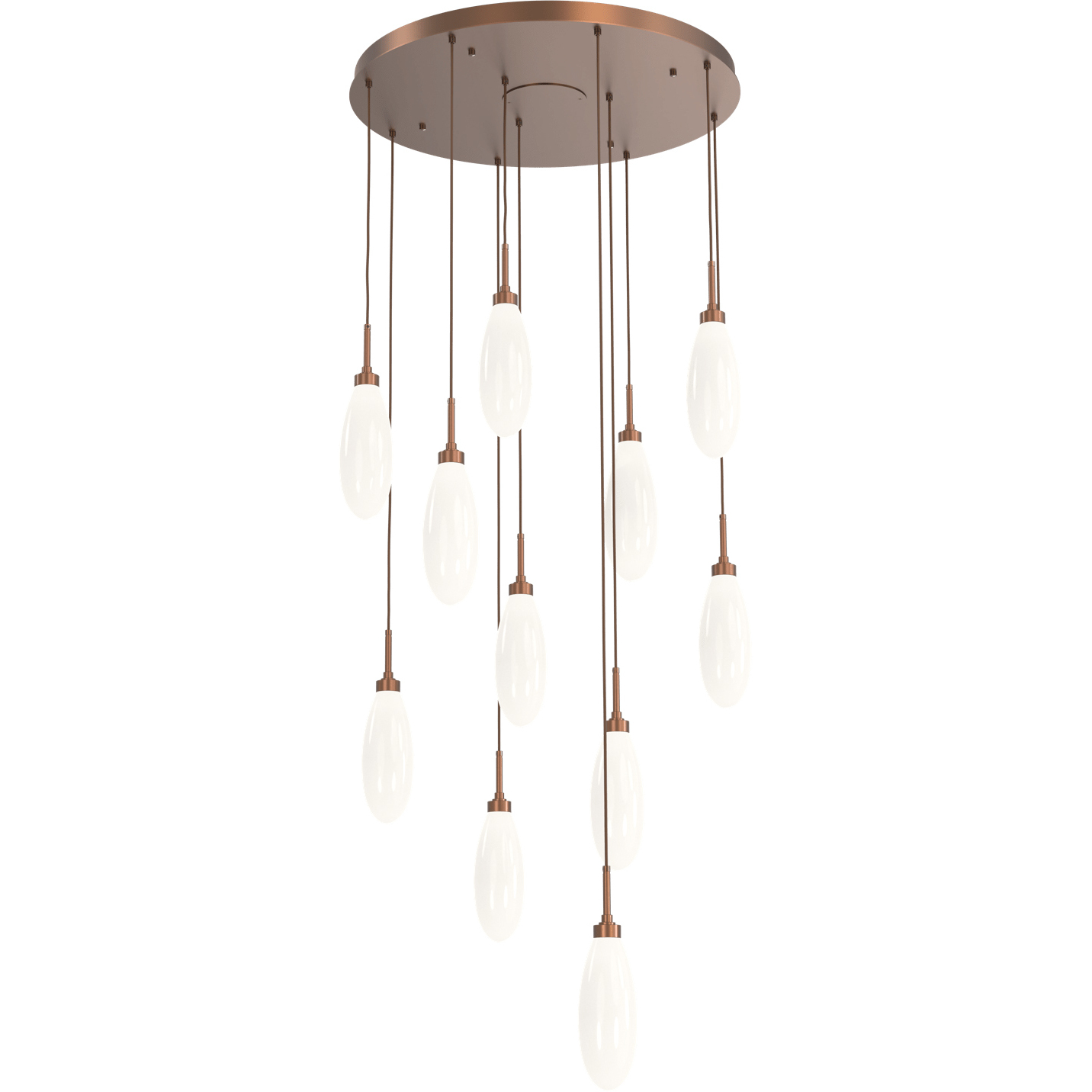 Fiori LED Burnished Bronze Multi-Port Ceiling Light, Round Multi-Port
