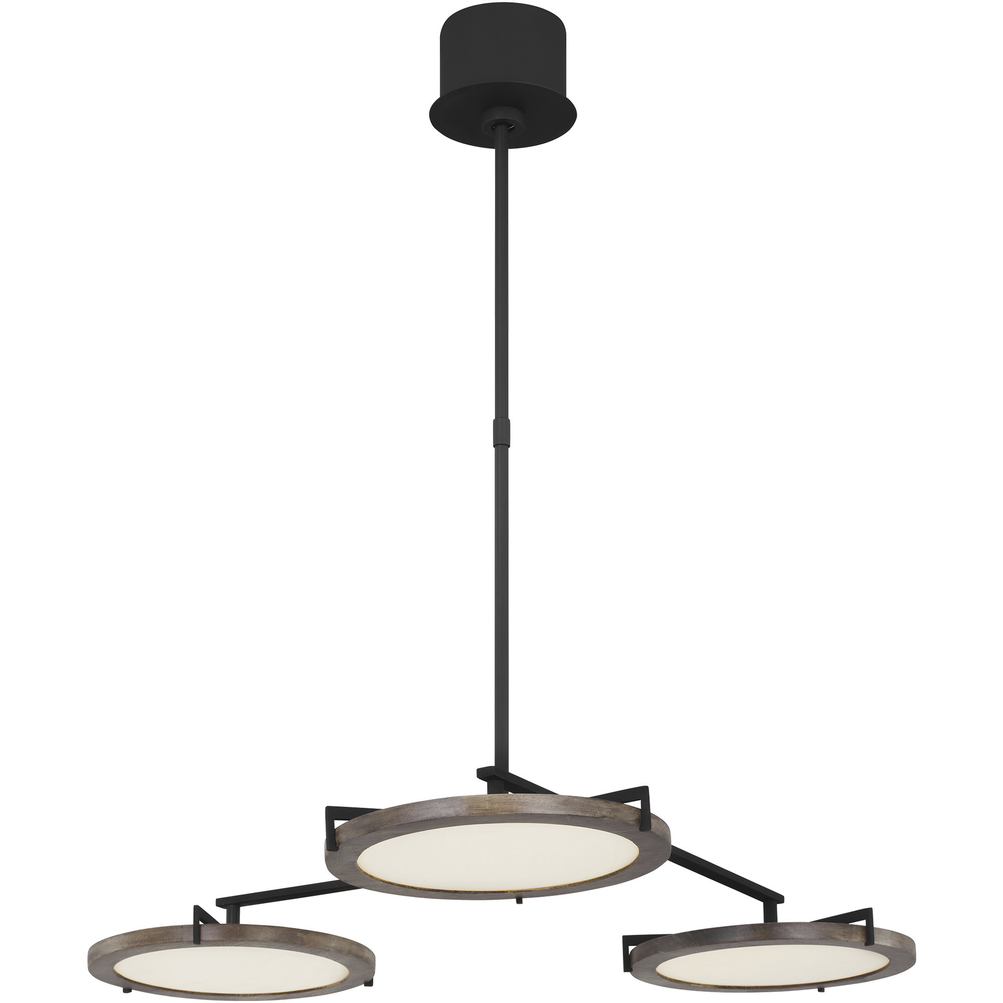 Clodagh Shuffle LED 26.9 inch Nightshade Black Chandelier Ceiling Light