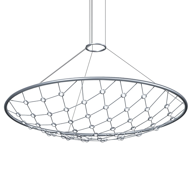 Constellation Galaxy Matrix LED 60.75 inch Bright Satin Aluminum Pendant Ceiling Light
