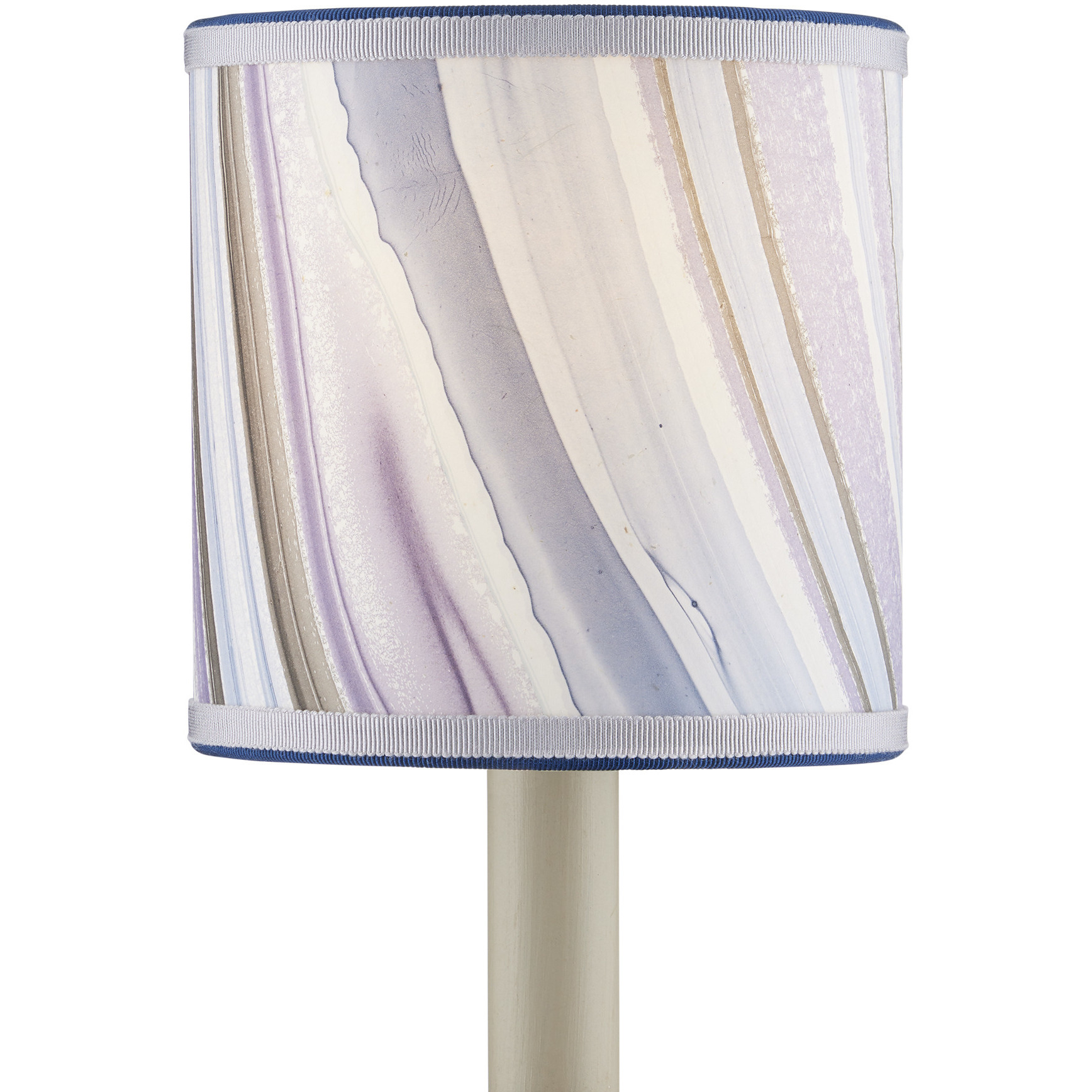 Marble Paper Lilac and Blue Agate 5 inch Drum Chandelier Shade