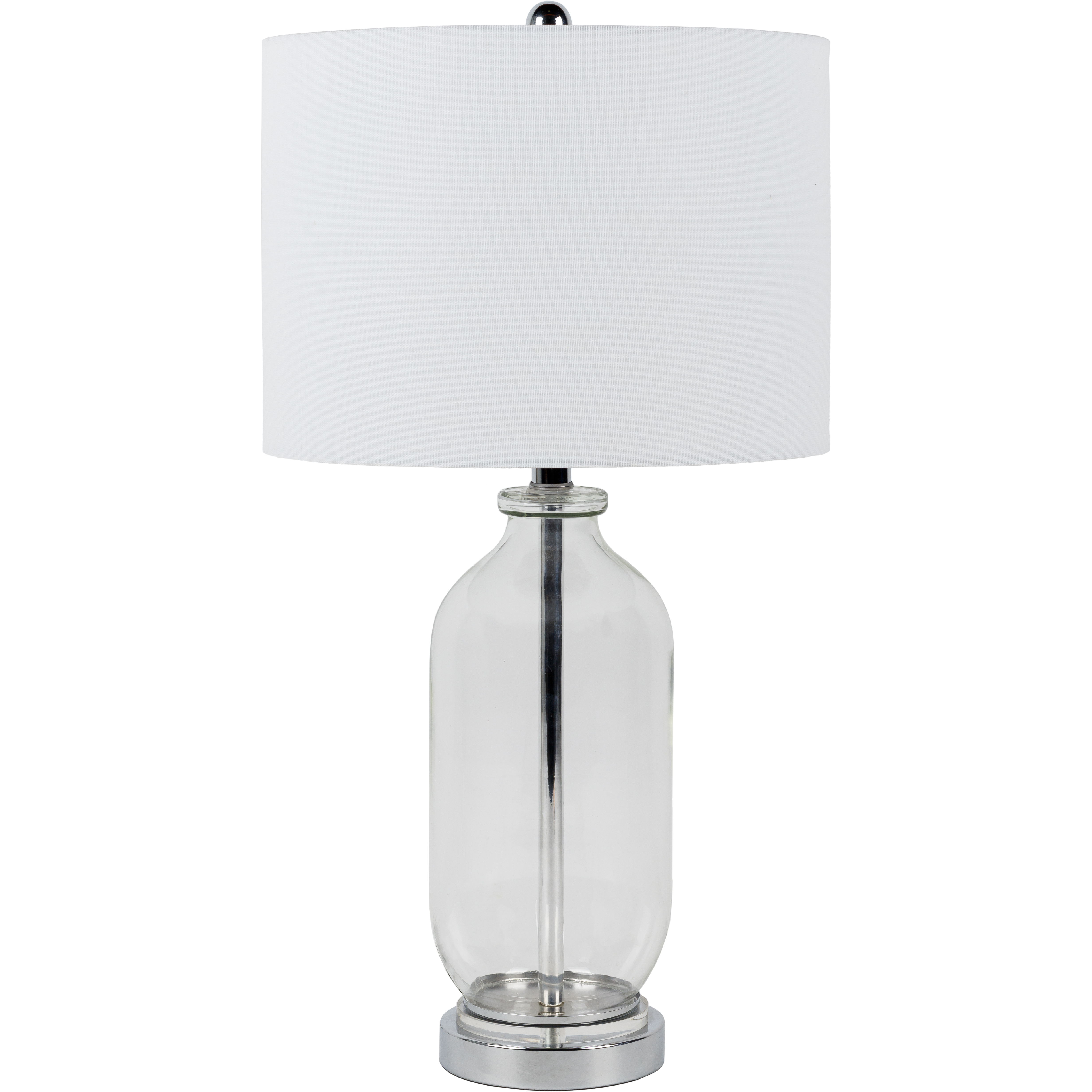 Manitoba 26 inch 60 watt Silver Table Lamp Portable Light