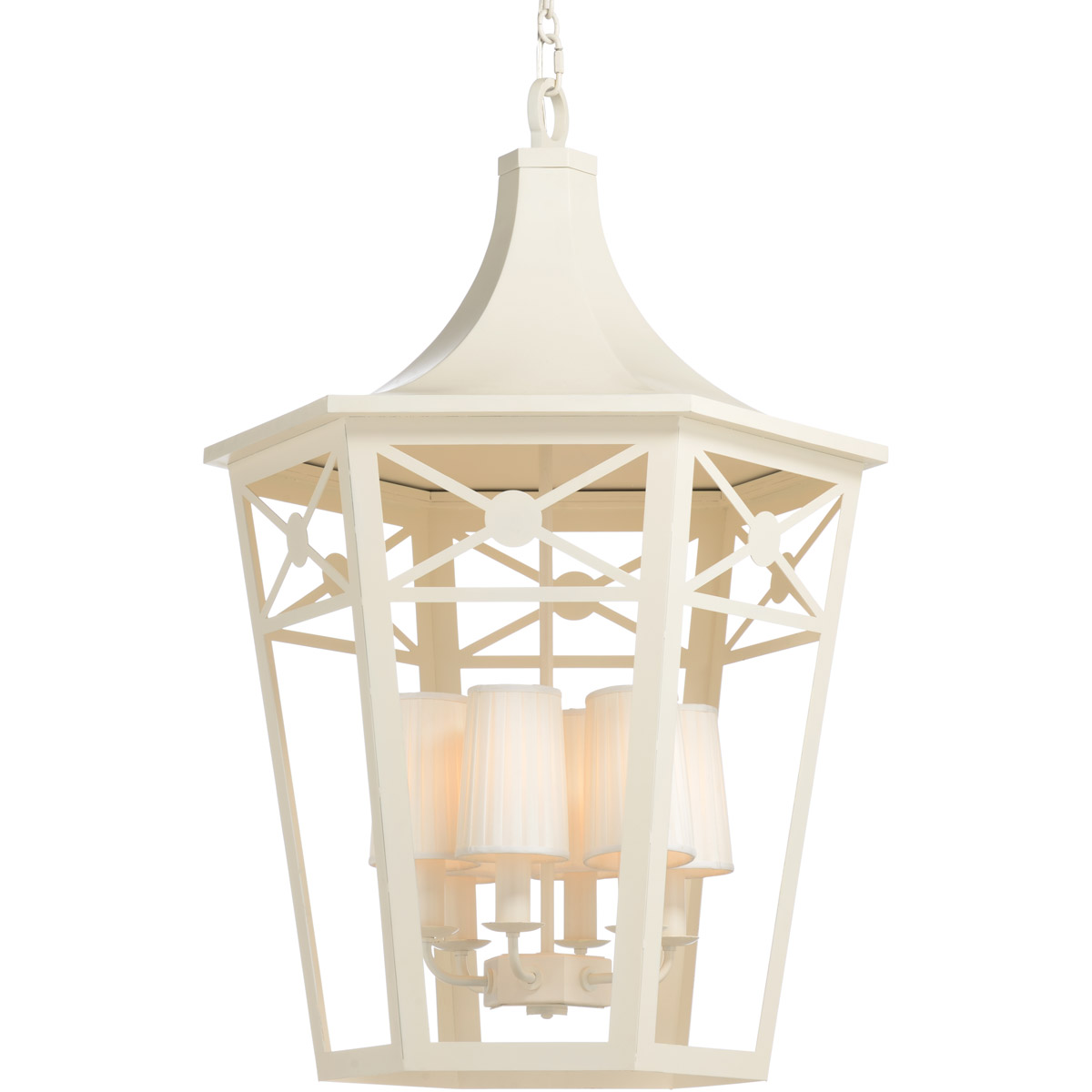 Matthew Frederick International 6 Light 26 inch White Lantern Pendant Ceiling Light