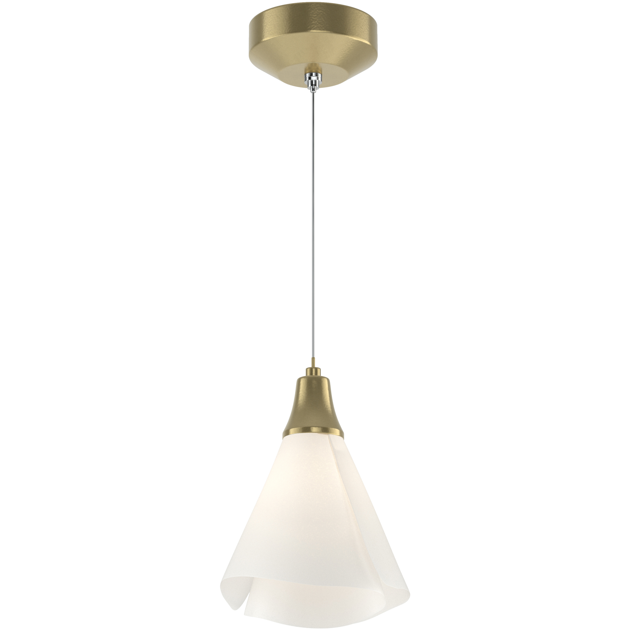 Mobius 1 Light 7.3 inch Modern Brass Mini Pendant Ceiling Light