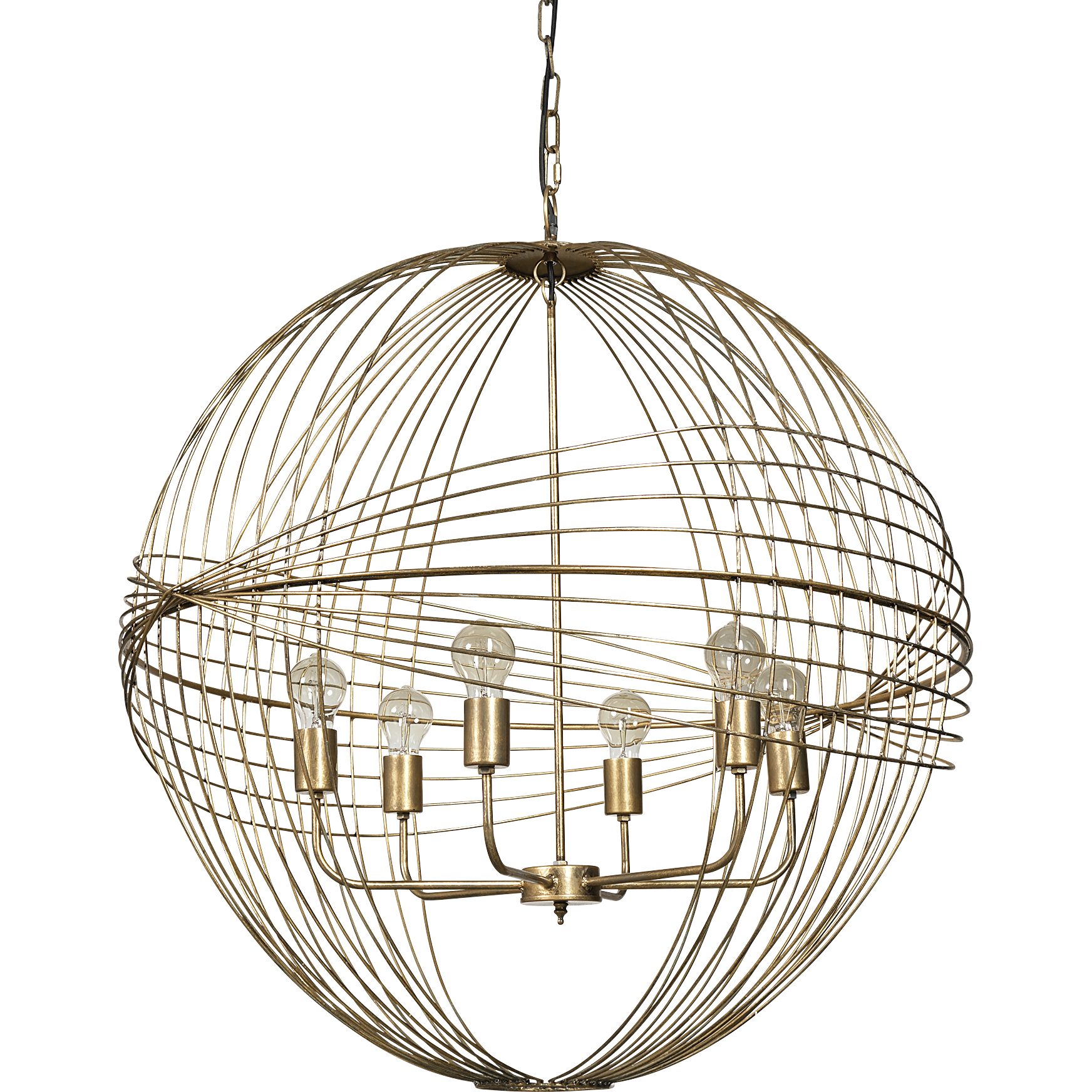 Chiron 36 inch Gold Chandelier Ceiling Light