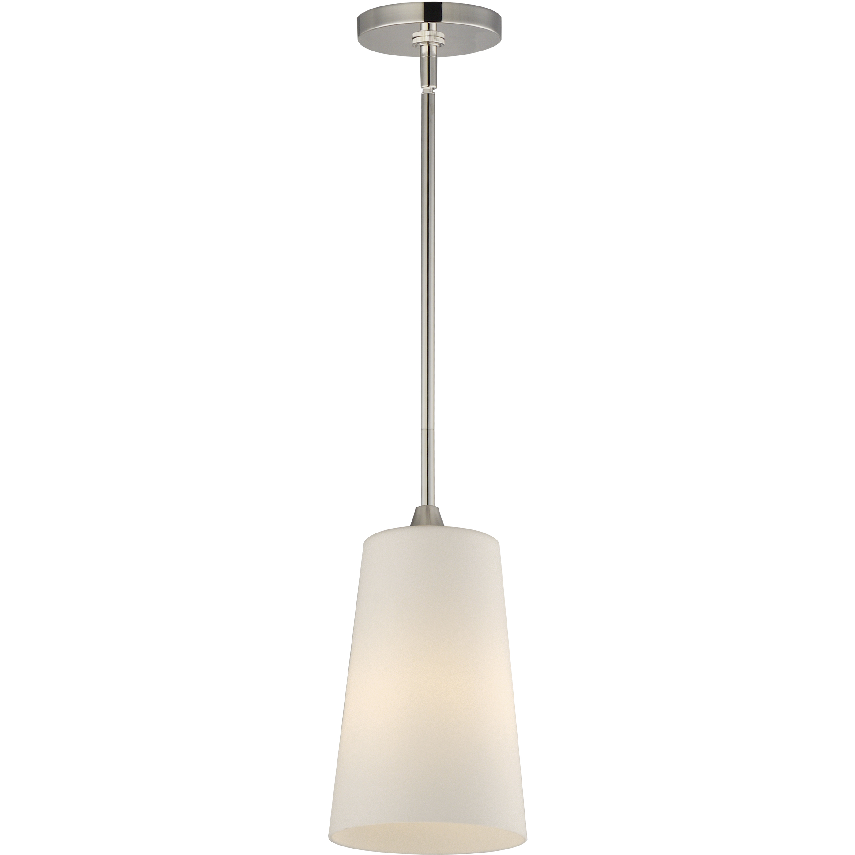 Hudson 1 Light 7.75 inch Satin Nickel Single Pendant Ceiling Light in Satin White