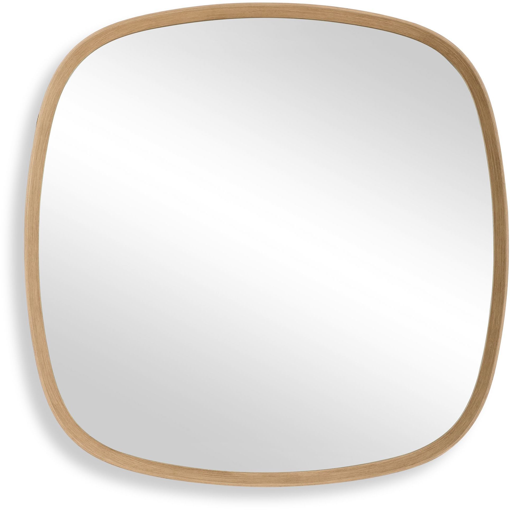 Novell 41.88 X 41.88 inch Wood Effect and Natural Mirror