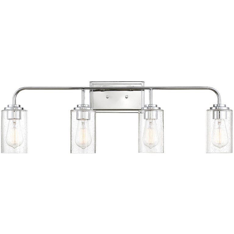 Logan 4 Light 32 inch Chrome Bath Bar Wall Light