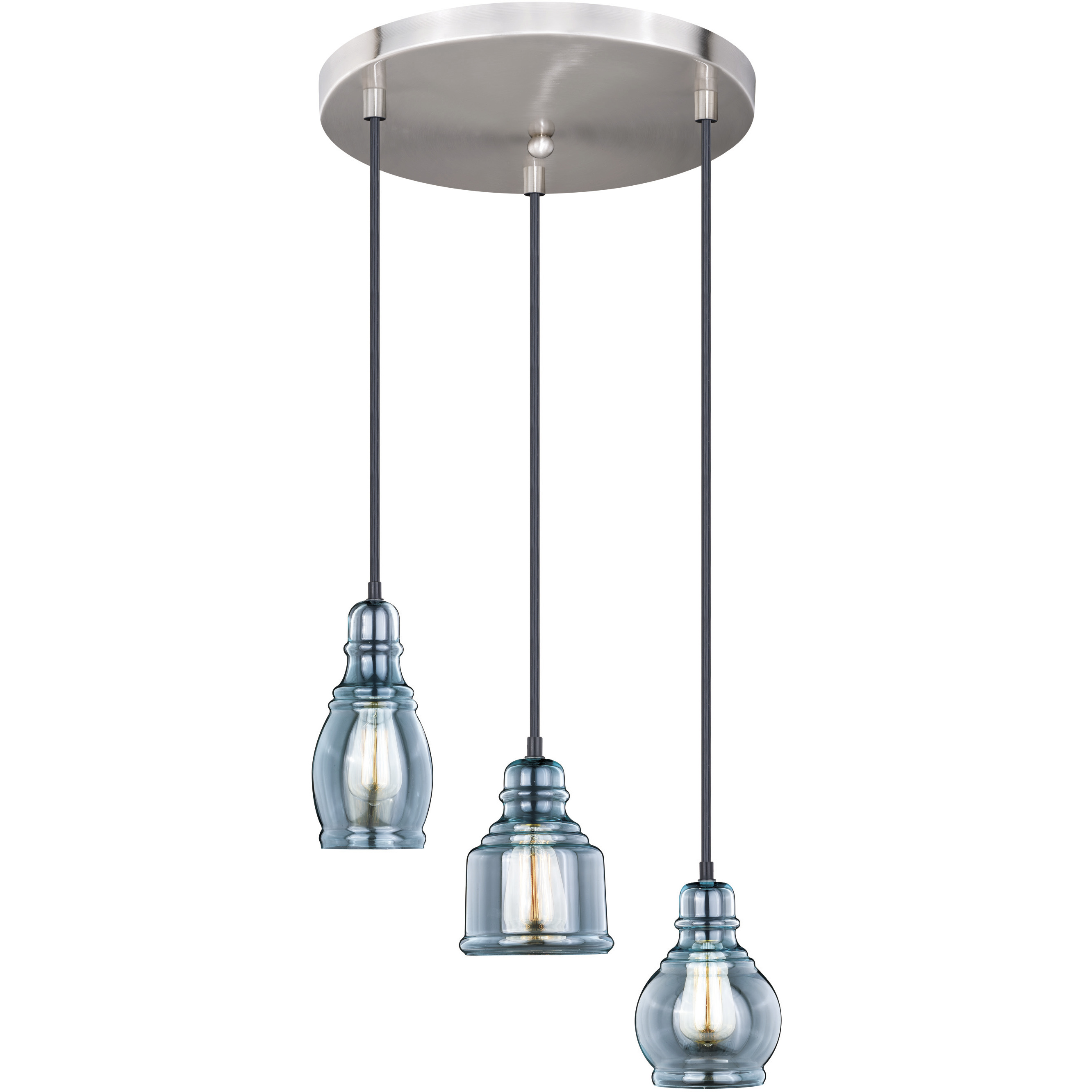 Millie LED 17.5 inch Satin Nickel and Oil Rubbed Bronze Mini Pendant Ceiling Light