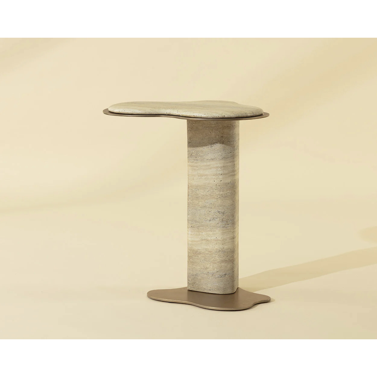 Isola 26 X 23 inch Travertine Look / Dune Outdoor End Table