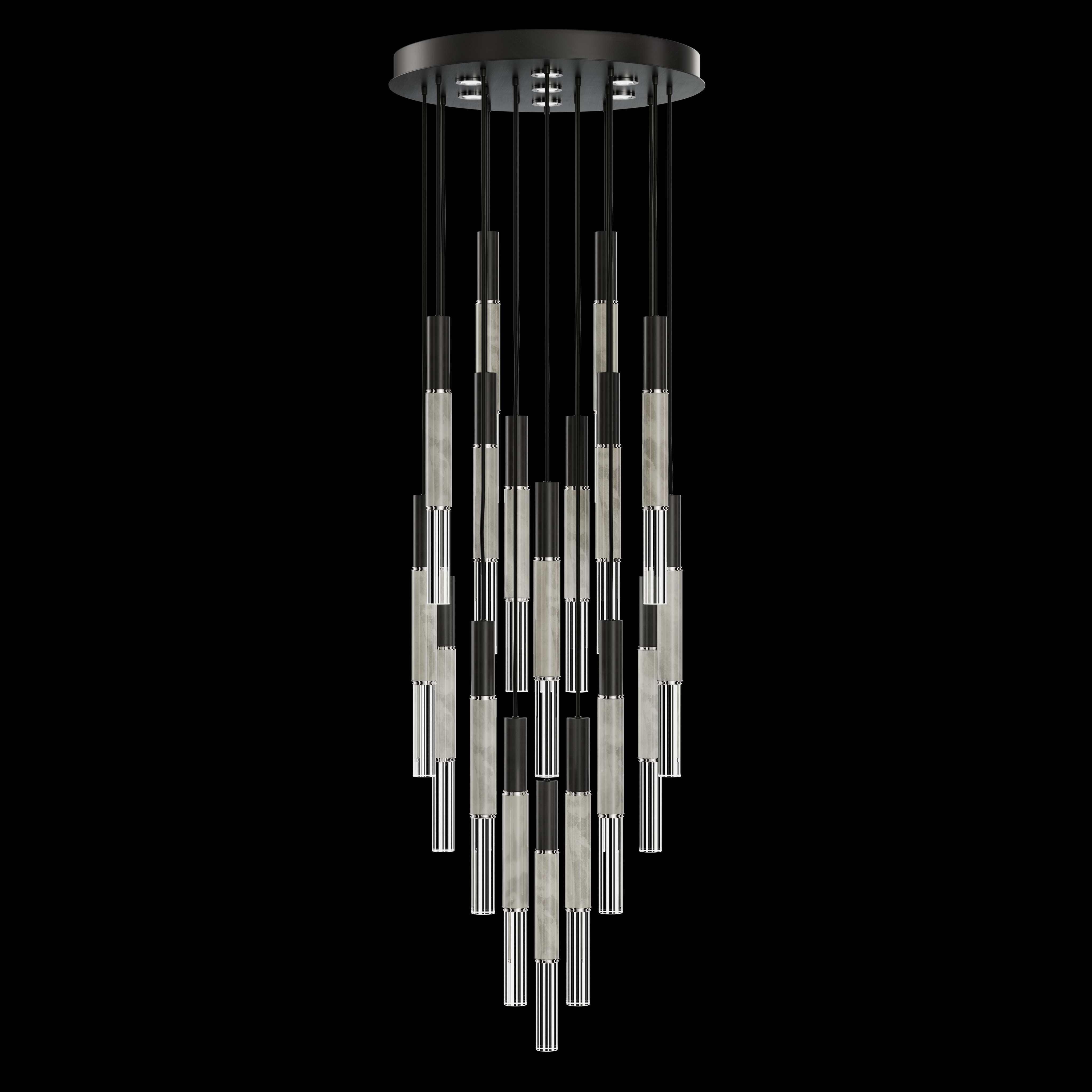 Antonia 25 Light 31 inch Black Pendant Ceiling Light