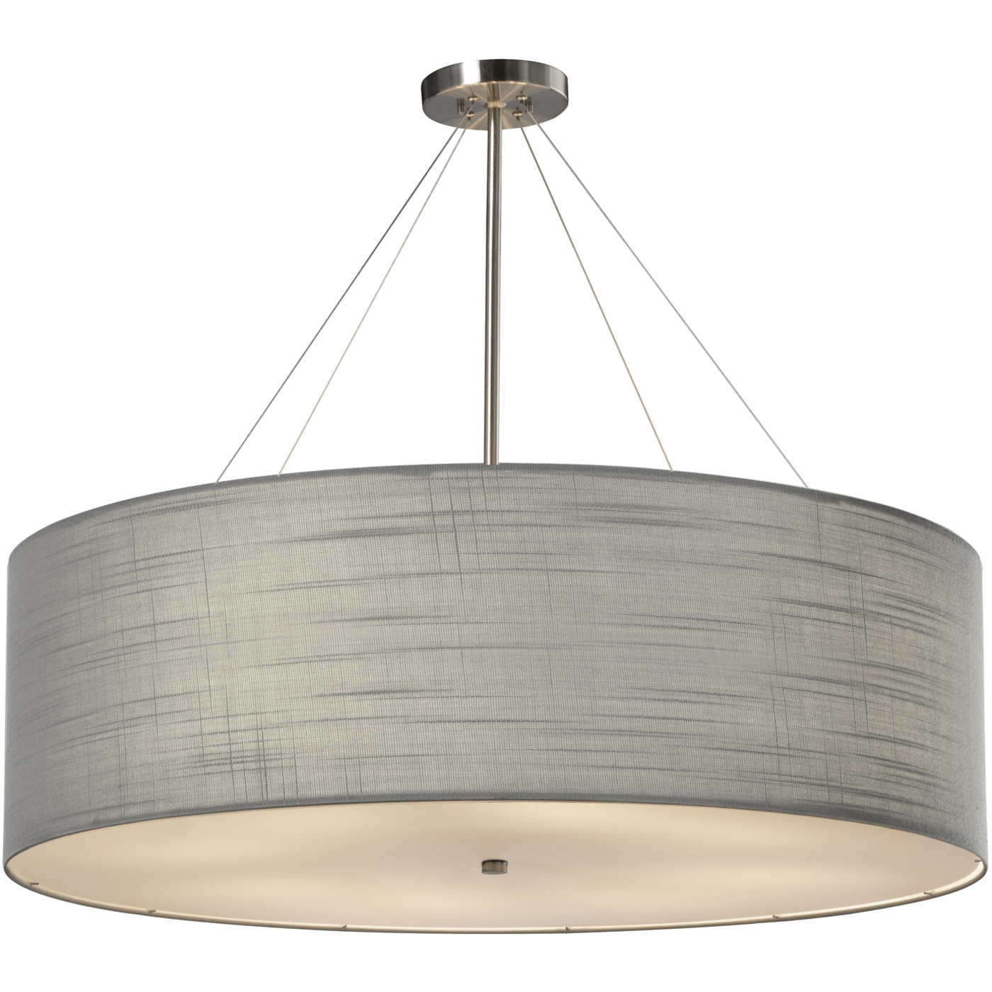 Textile LED 36 inch Brushed Nickel Pendant Ceiling Light