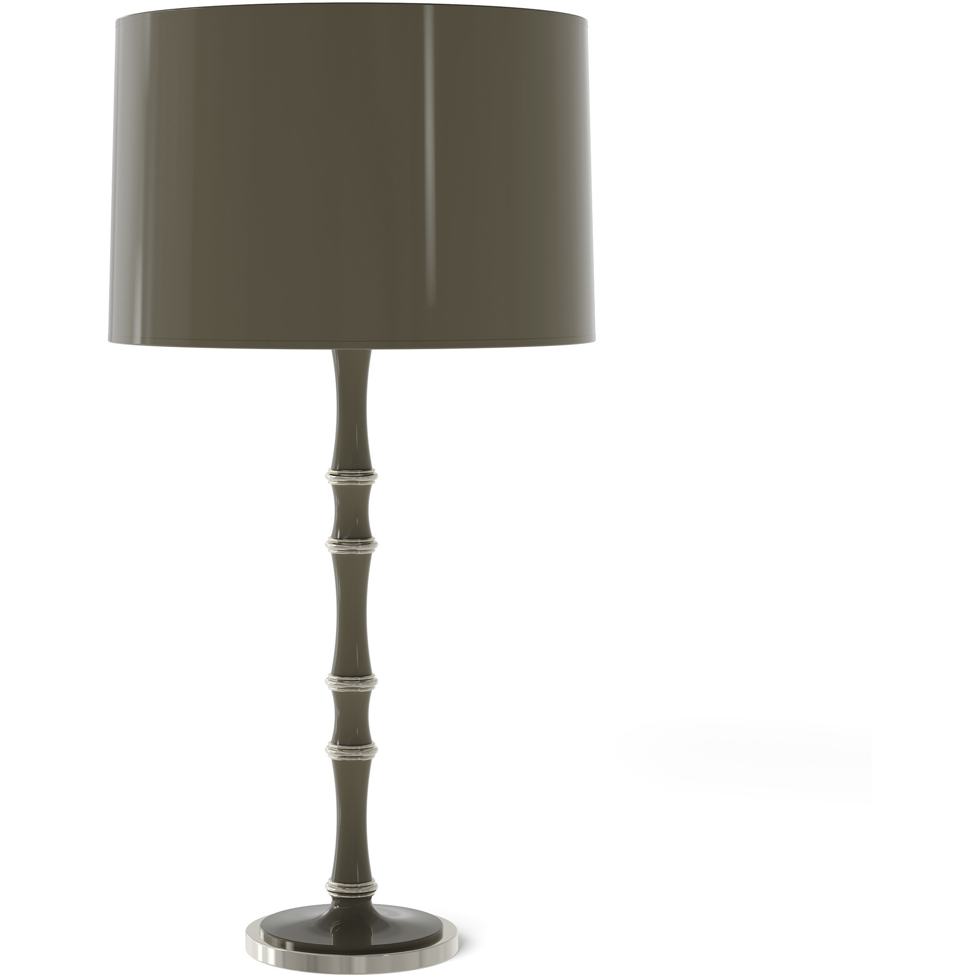 Kane 31 inch 150 watt Smokey Taupe with Polished Nickel Table Lamp Portable Light in Smoky Taupe