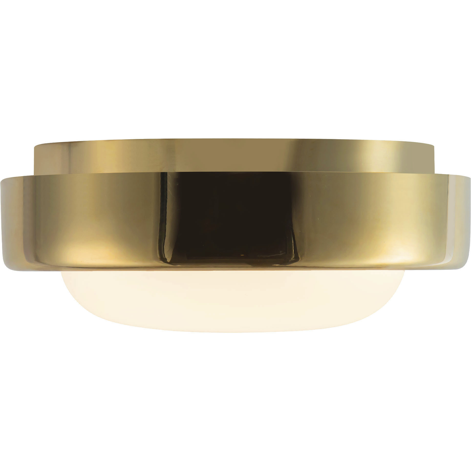 Pebble 8.25 inch Metallic Brass Flush Mount Ceiling Light