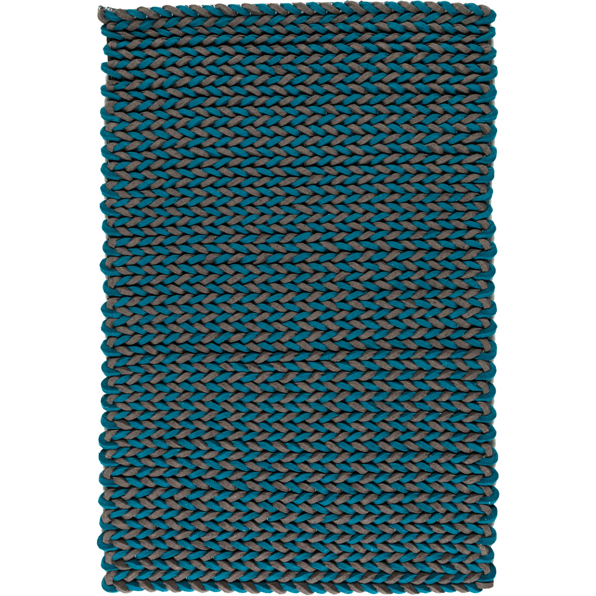 Juno 36 X 24 inch Aqua, Dark Brown Rug
