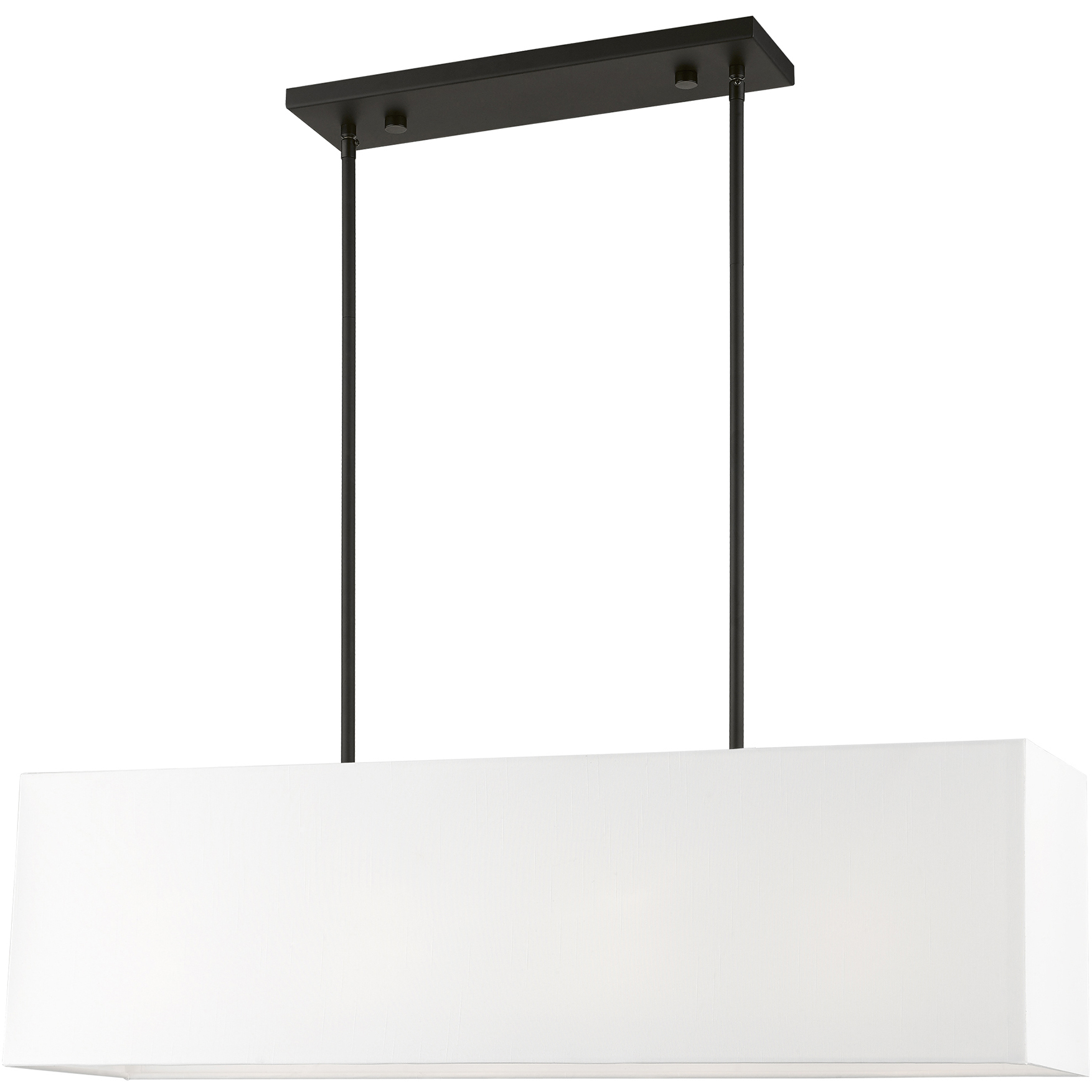 Summit 4 Light 36 inch Black Linear Chandelier Ceiling Light