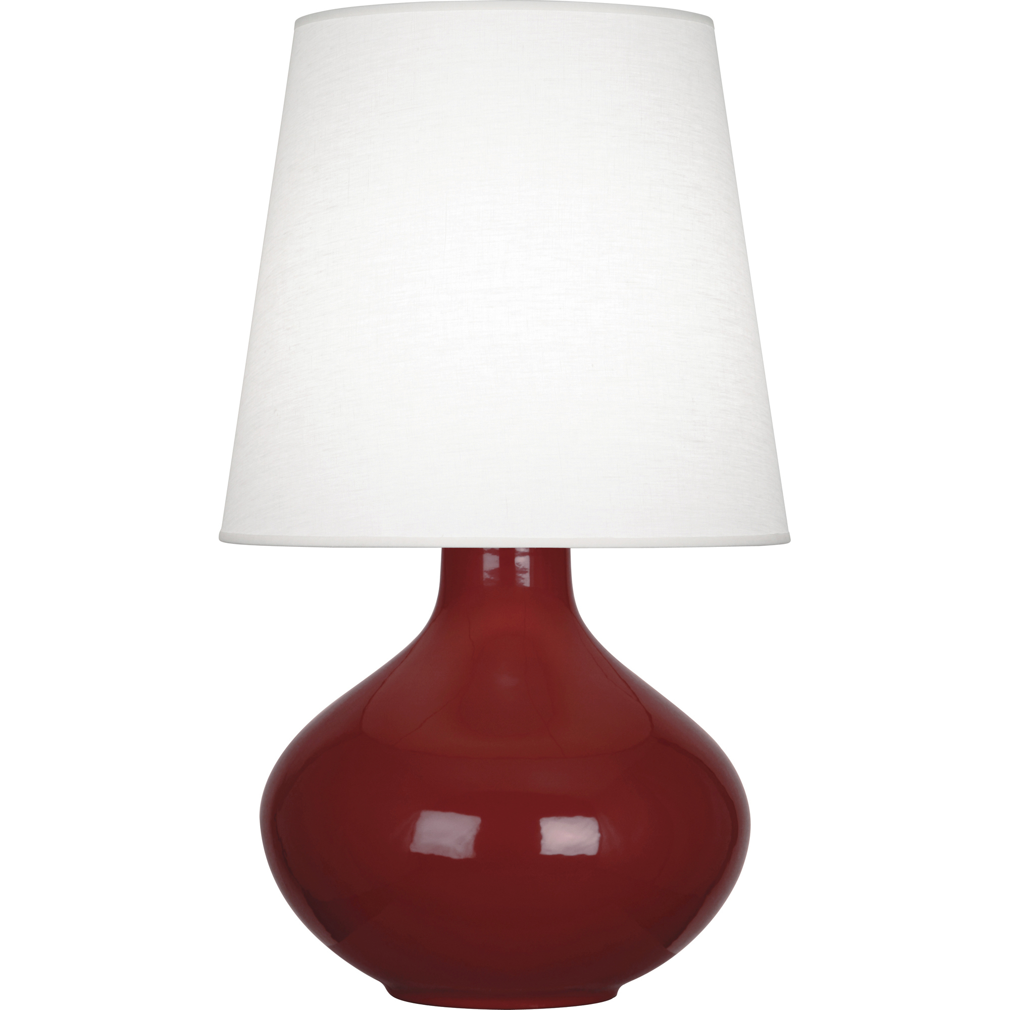 June 30.75 inch 150 watt Oxblood Table Lamp Portable Light in Oyster Linen