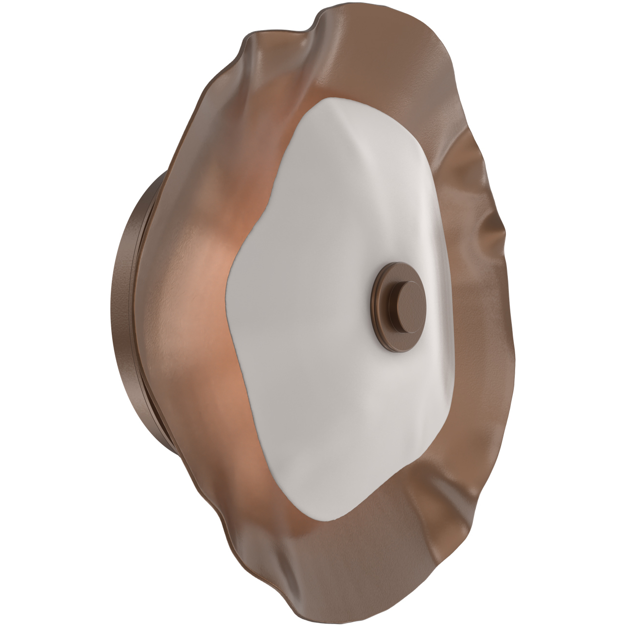 Cumulus LED 16 inch Burnished Bronze with White Metal Disc Surface Mount Light Ceiling Light, Large