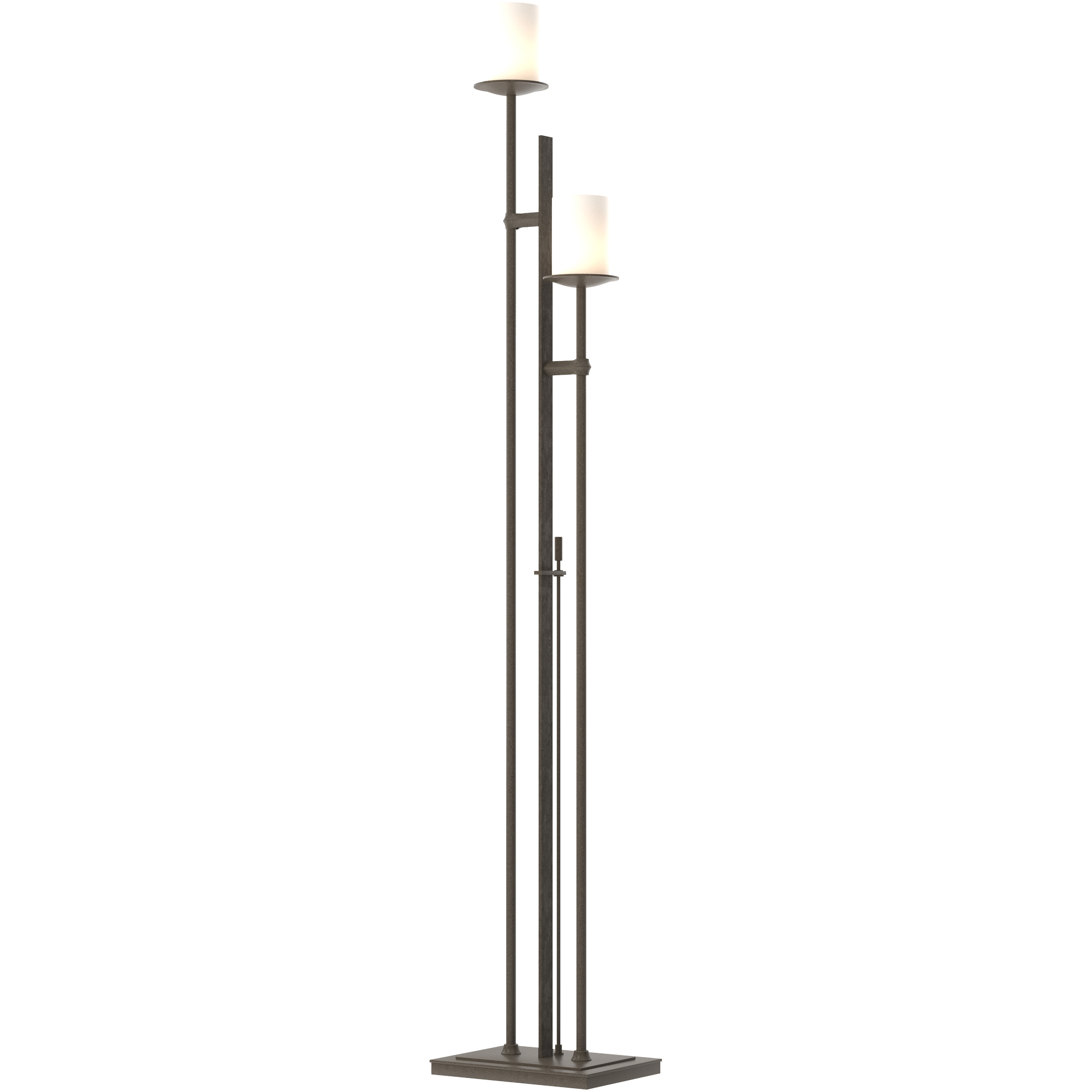 Rook 65.8 inch 100 watt Dark Smoke Twin Floor Lamp Portable Light