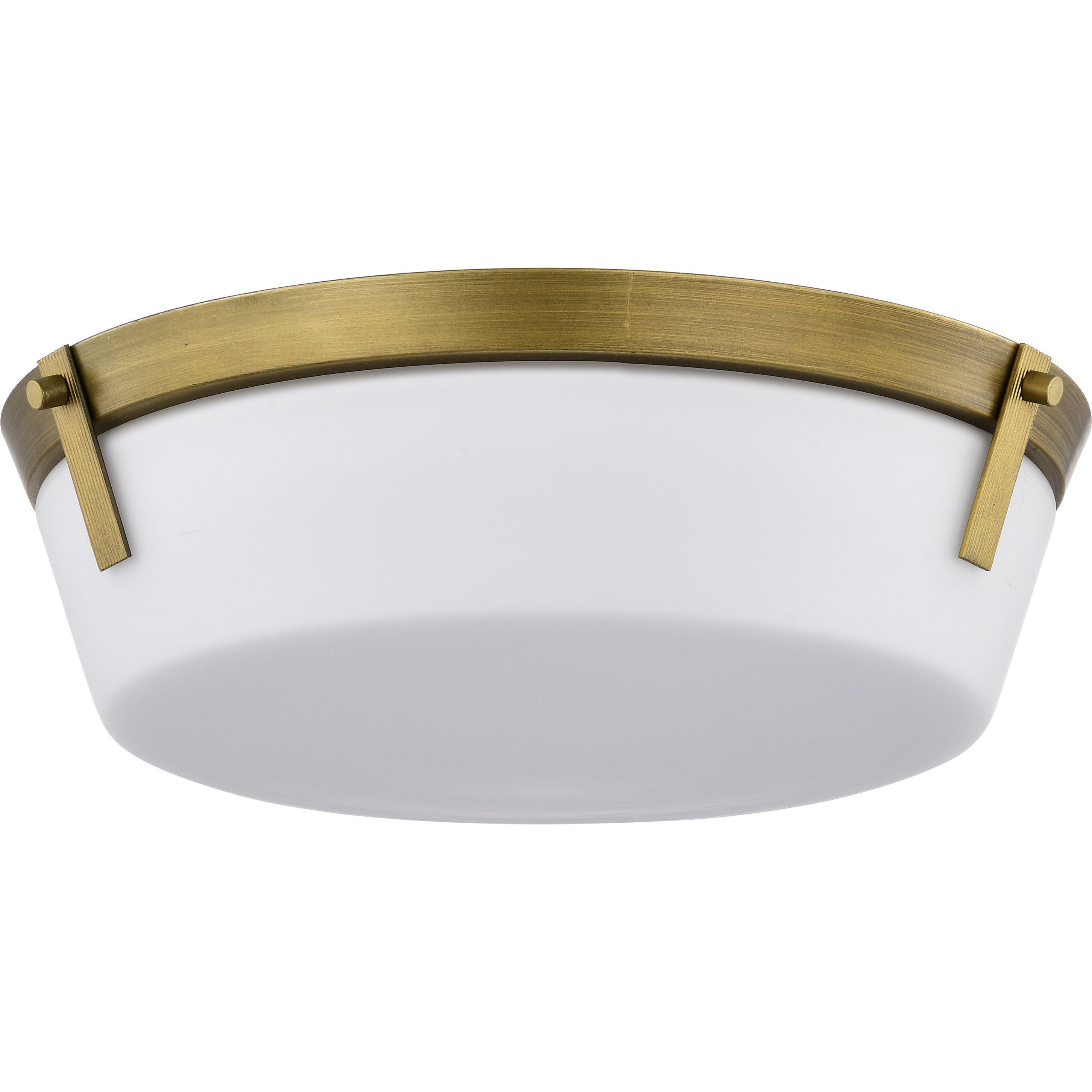 Rowen 3 Light 14.63 inch Natural Brass Flush Mount Ceiling Light