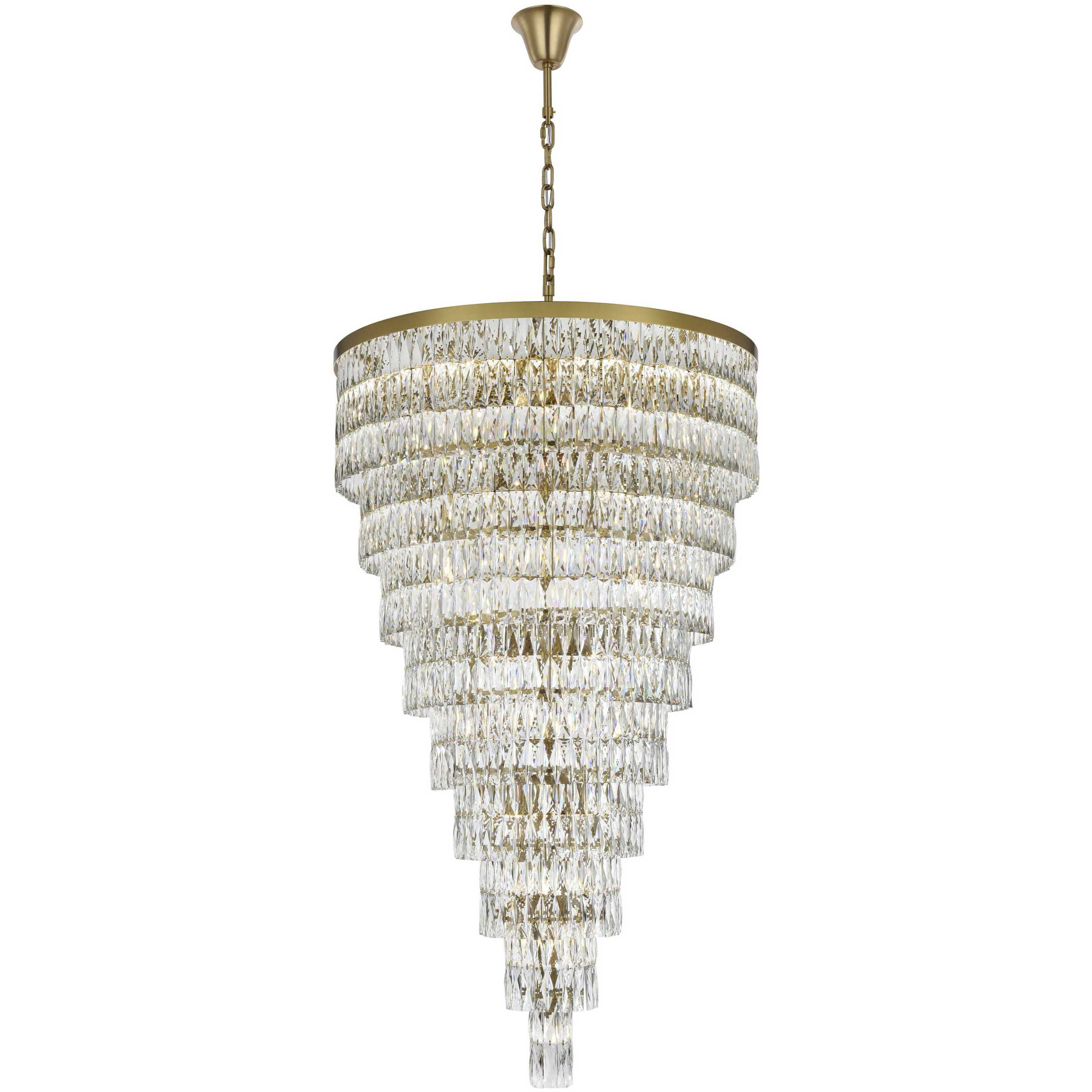 Josephine 61 Light 41 inch Satin Gold Chandelier Ceiling Light