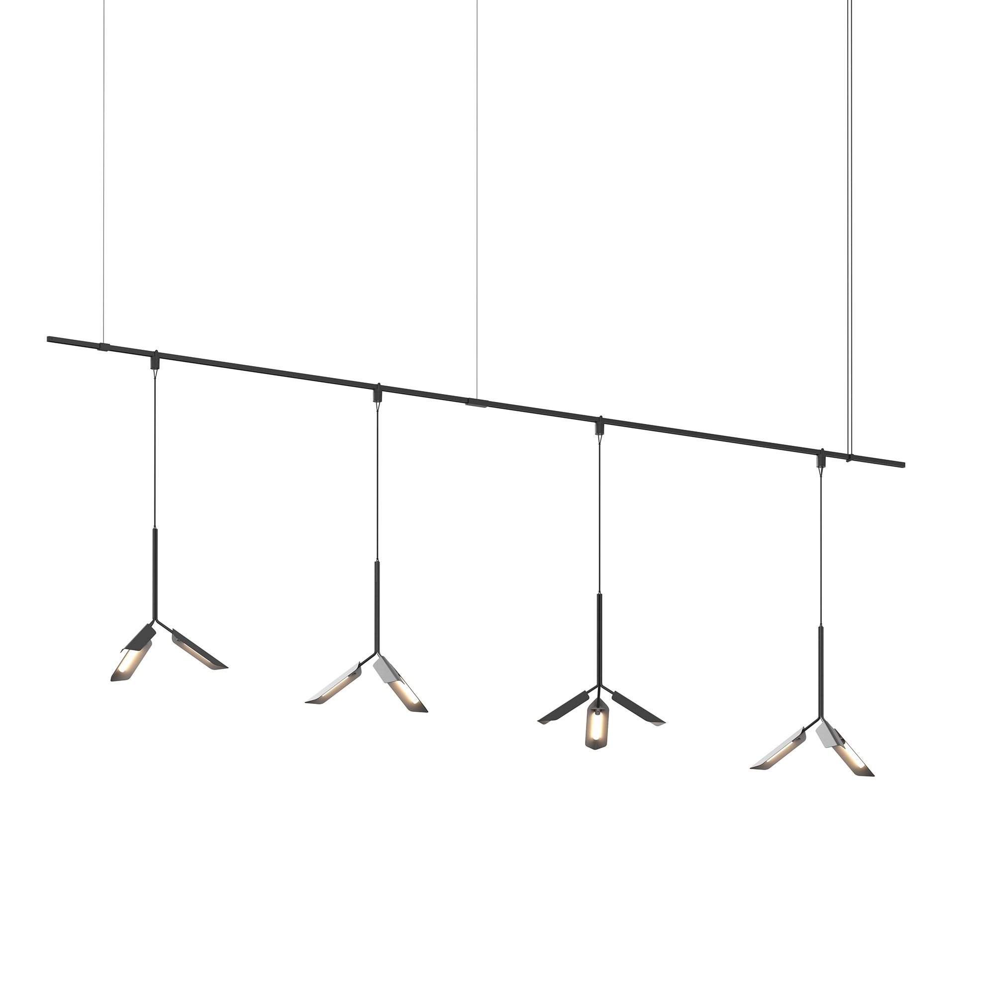 Suspenders LED 49 inch Satin Black Suspension Ceiling Light
