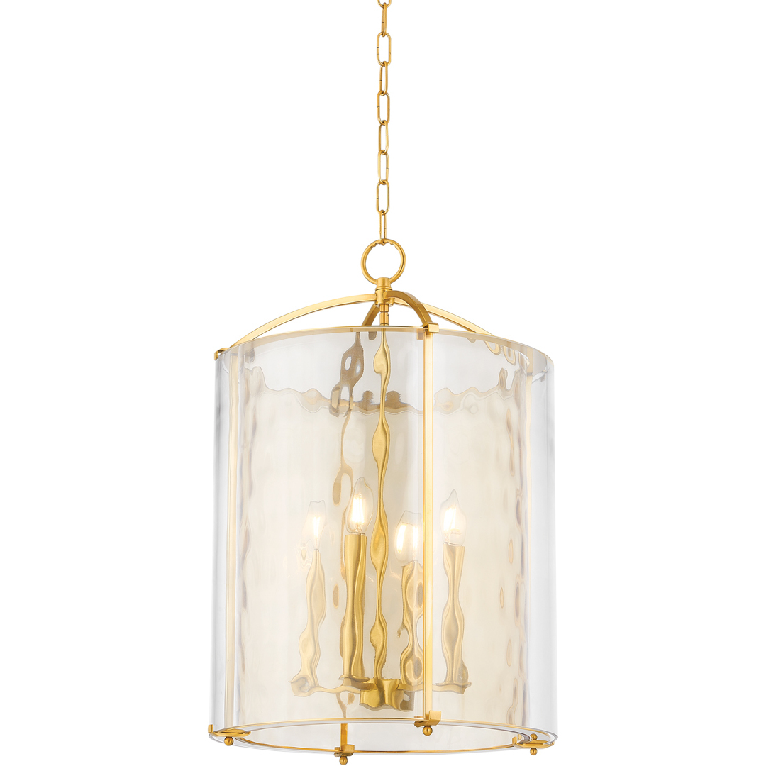 Ramsey 4 Light 18 inch Aged Brass Indoor Lantern Ceiling Light