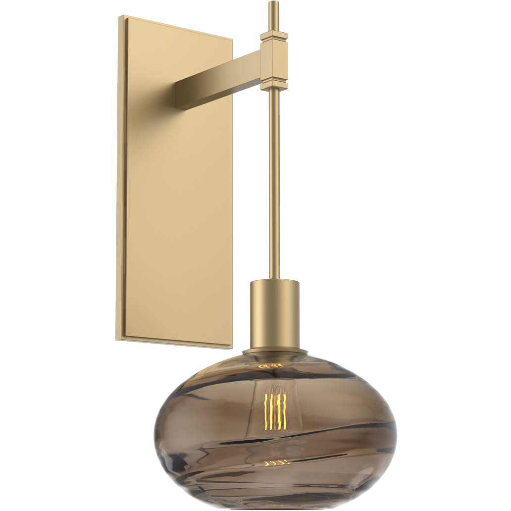 Coppa 1 Light 8 inch Gilded Brass Indoor Sconce Wall Light in Coppa Bronze, Tempo