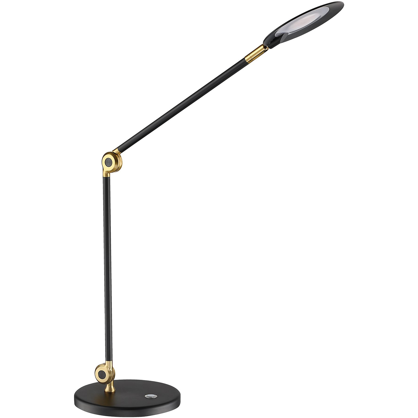 ICAN 15 inch 8 watt Black and Brass Desk Lamp Portable Light