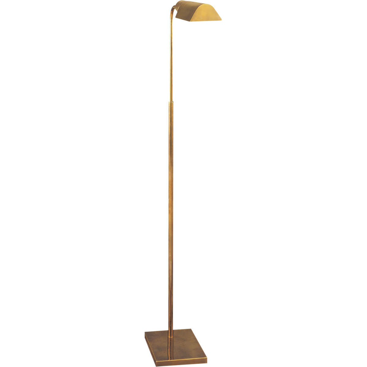 Studio 34 inch 60 watt Hand-Rubbed Antique Brass Adjustable Floor Lamp Portable Light
