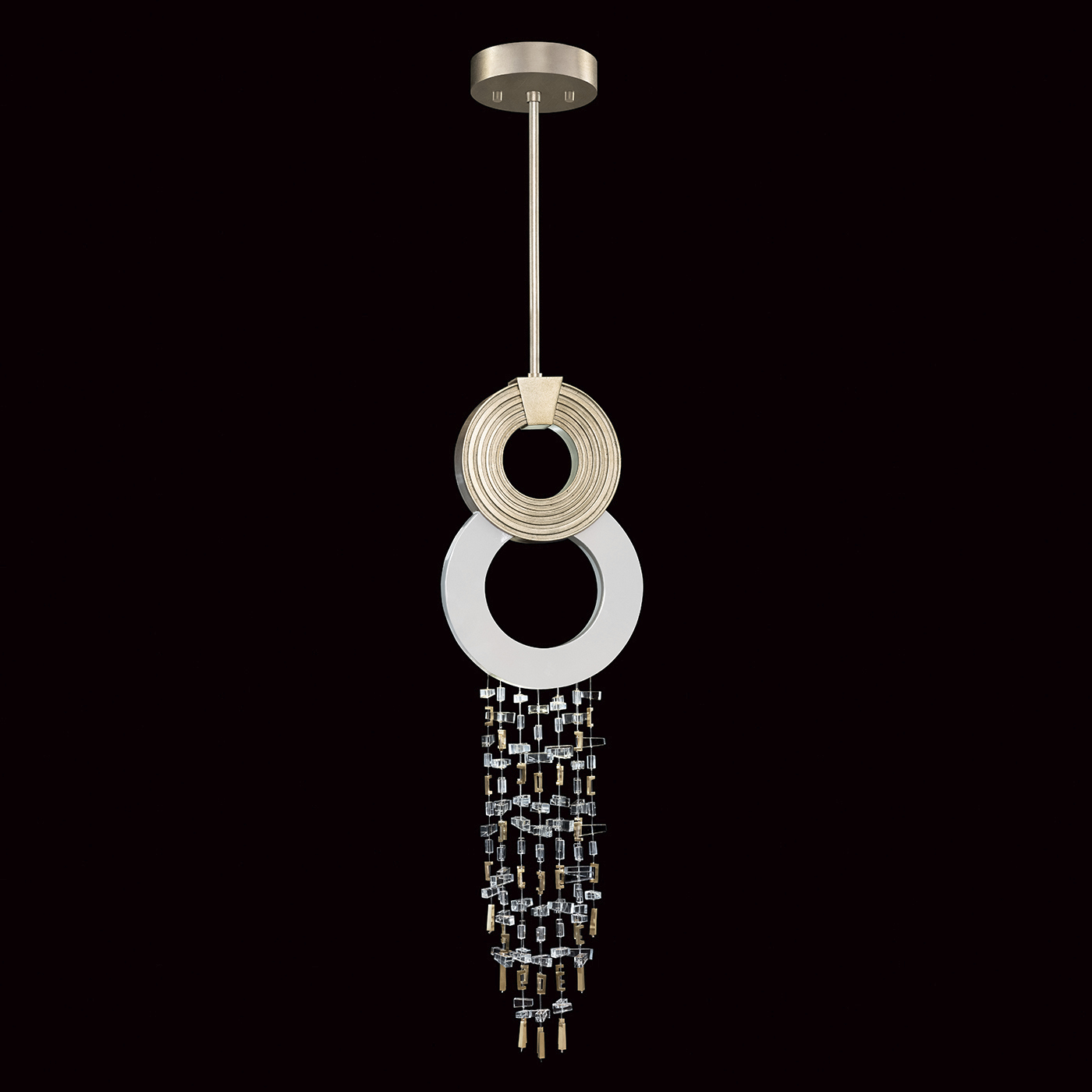 Capri 2 Light 10.5 inch Gold and White Pendant Ceiling Light