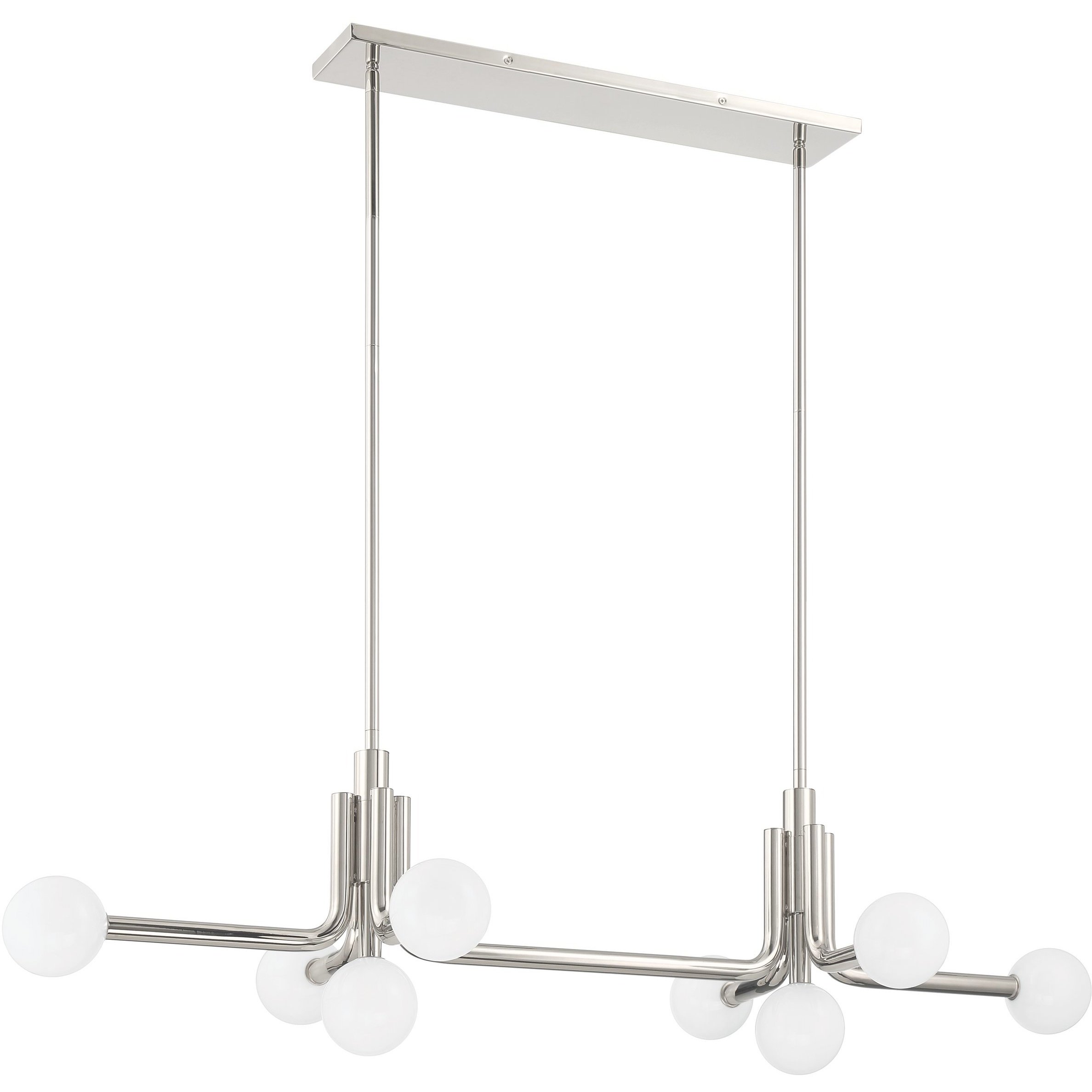 Stockholm LED 50 inch Polished Nickel Linear Chandelier Ceiling Light
