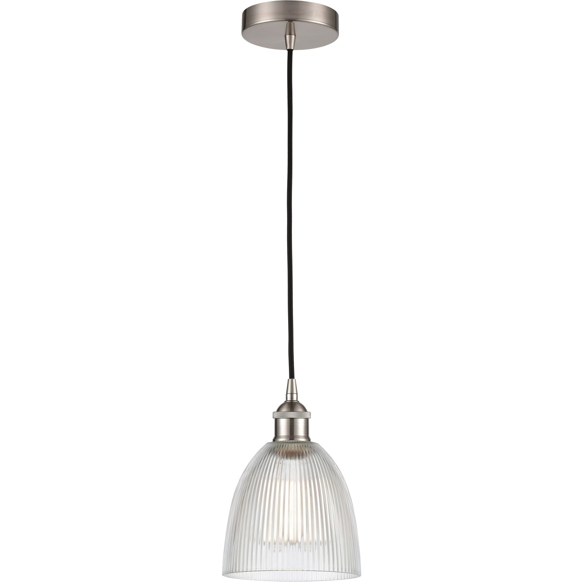 Edison Castile LED 6 inch Brushed Satin Nickel Mini Pendant Ceiling Light