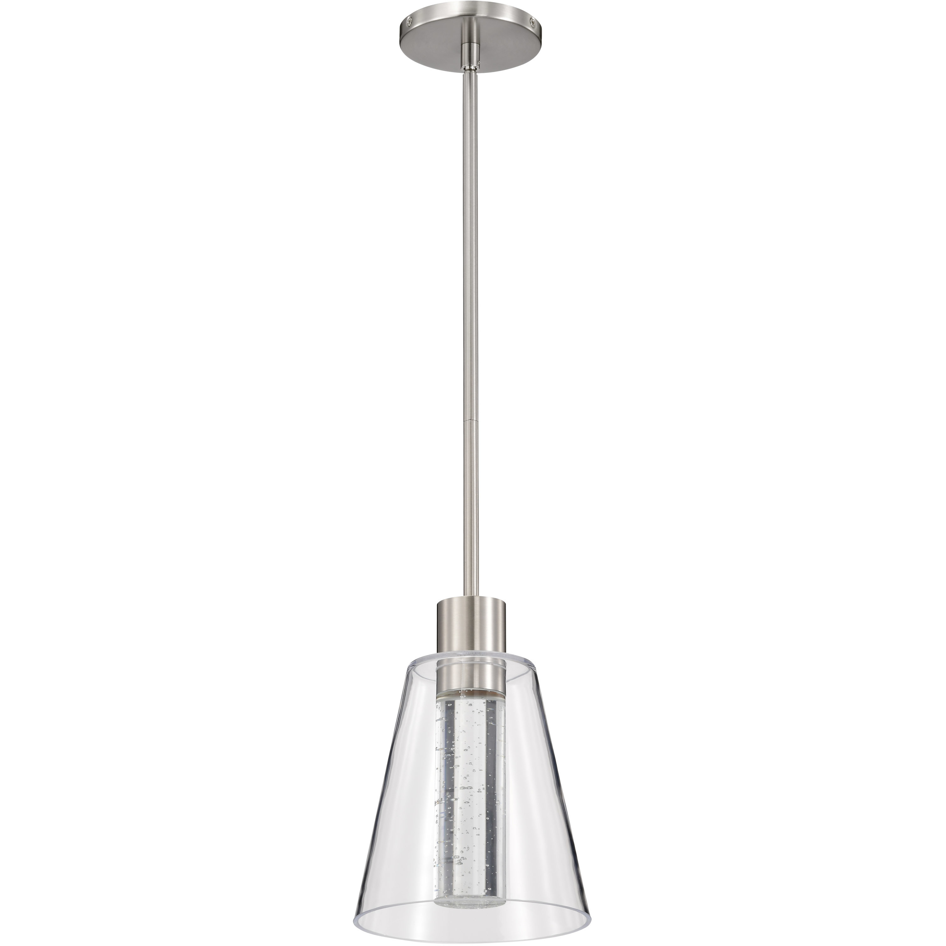 Aura LED 7.25 inch Brushed Nickel Pendant Ceiling Light