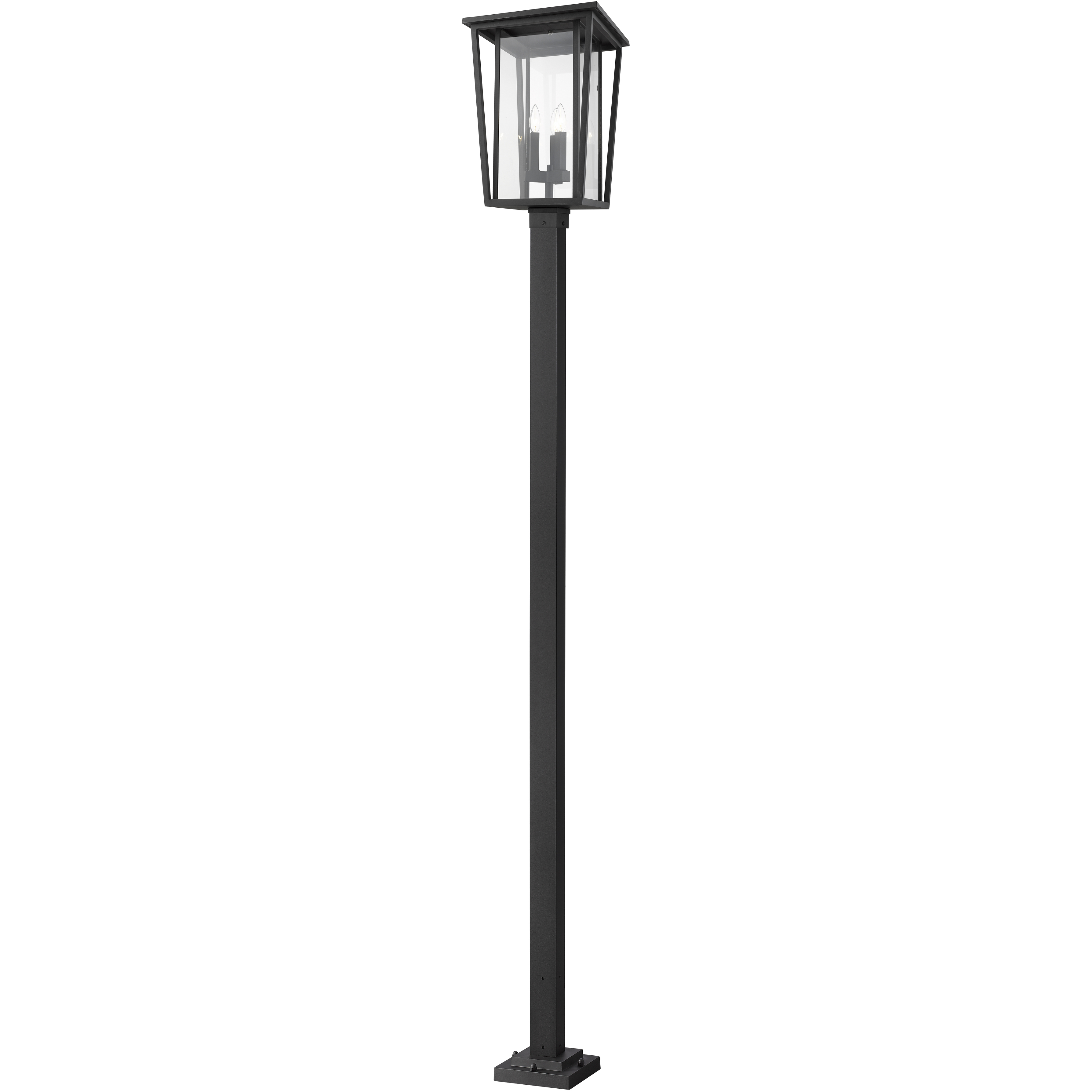 Seoul 3 Light 117.25 inch Black Outdoor Post Mounted Fixture