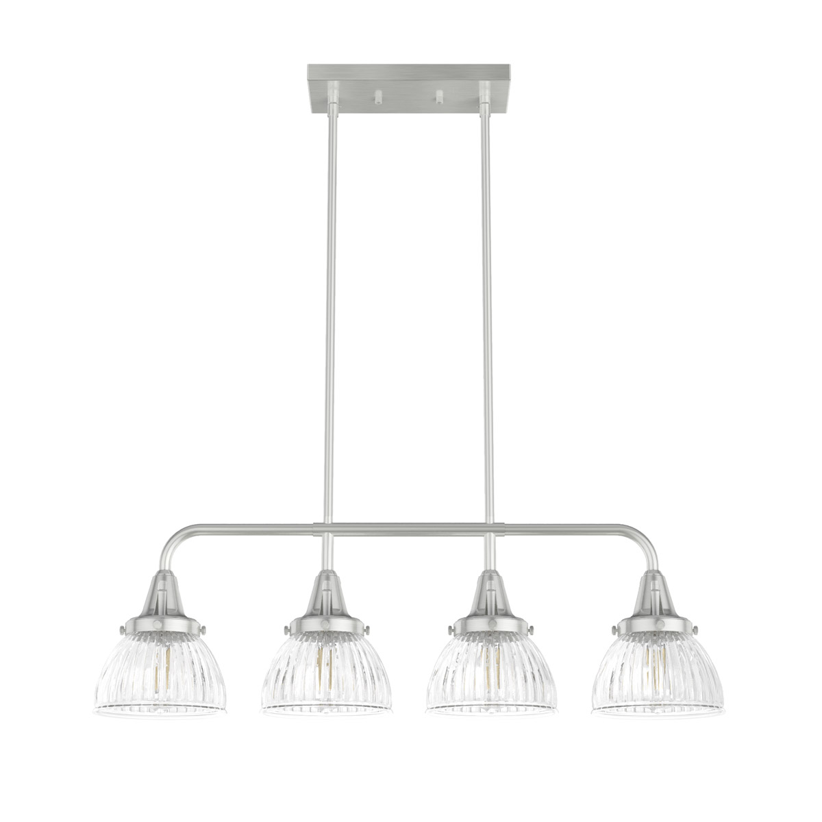 Cypress Grove 4 Light 33 inch Brushed Nickel Linear Chandelier Ceiling Light