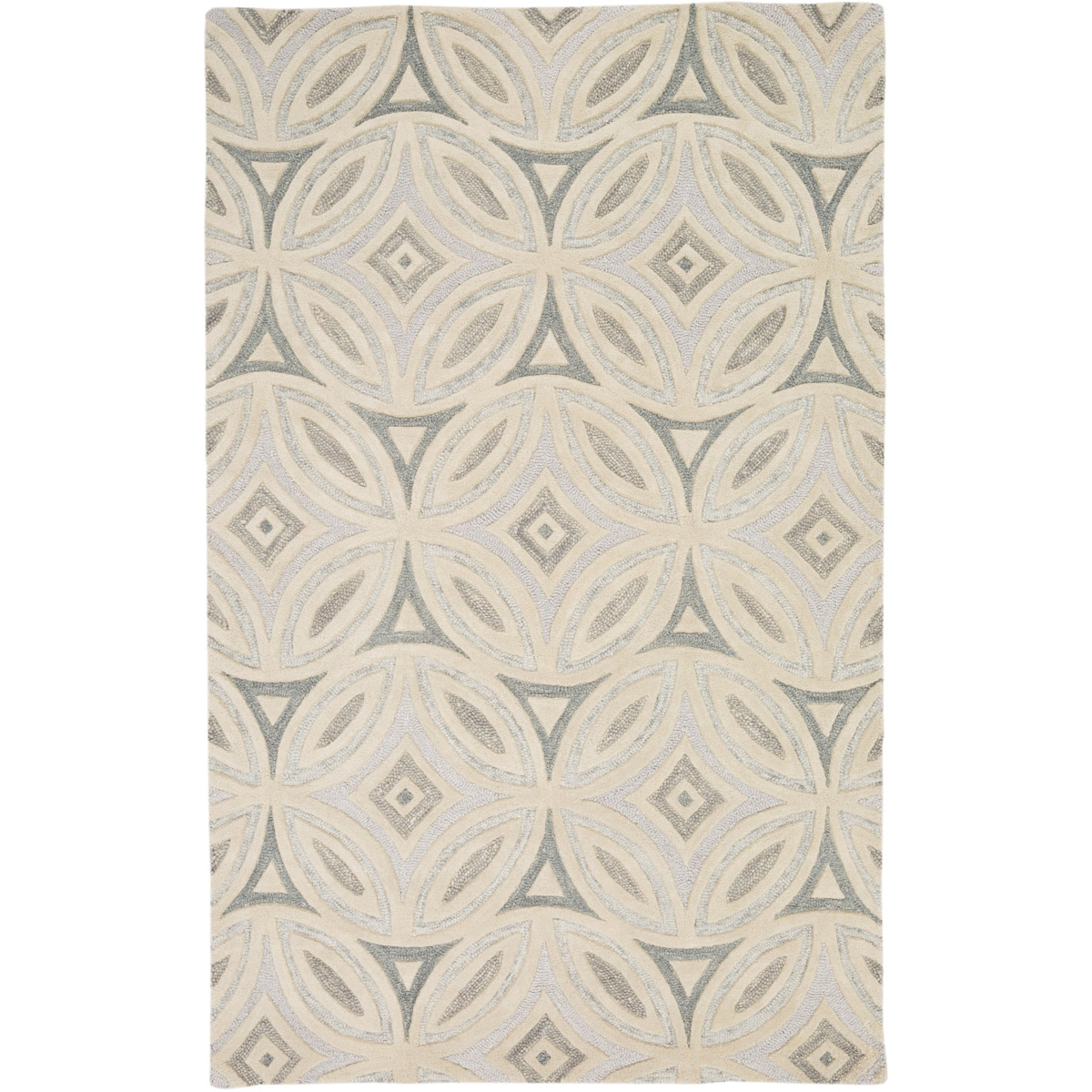 Perspective 96 X 60 inch Neutral and Gray Area Rug, Wool