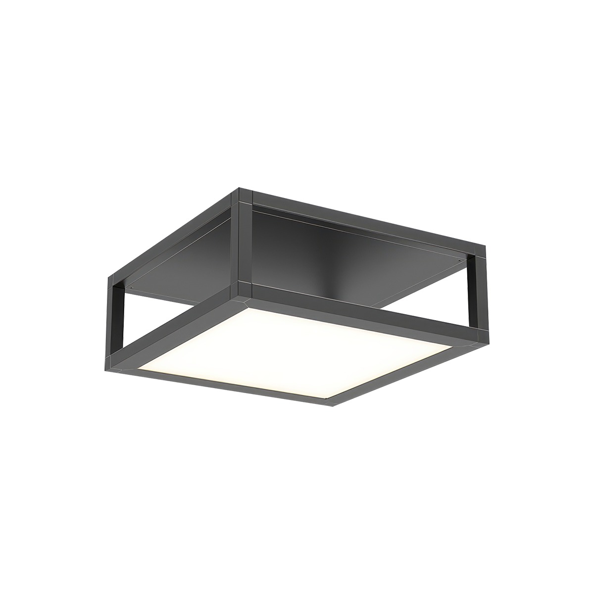 Cubix LED 12.5 inch Satin Black Surface Mount Ceiling Light, Short