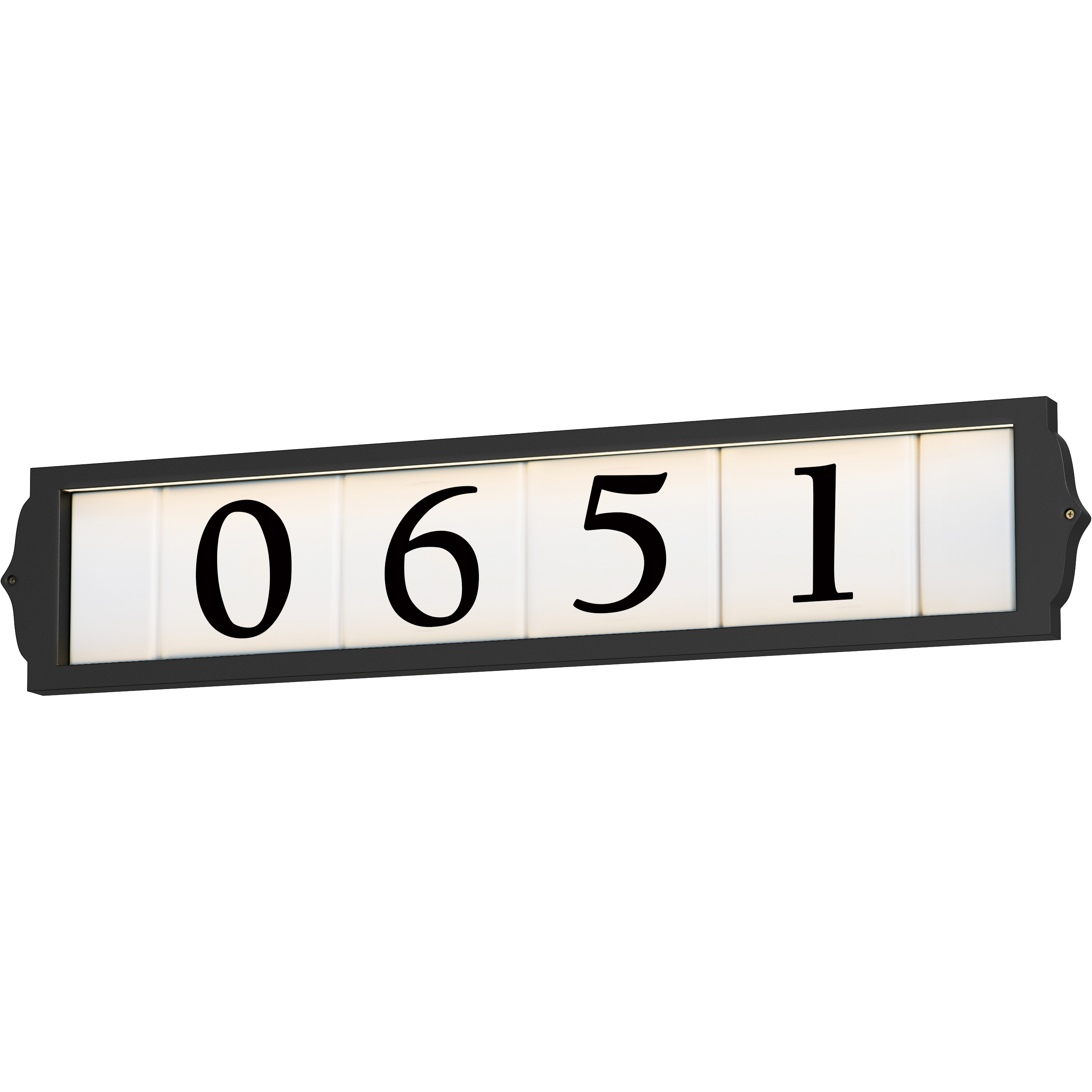 Address LED 5 inch Black Outdoor Wall Mount