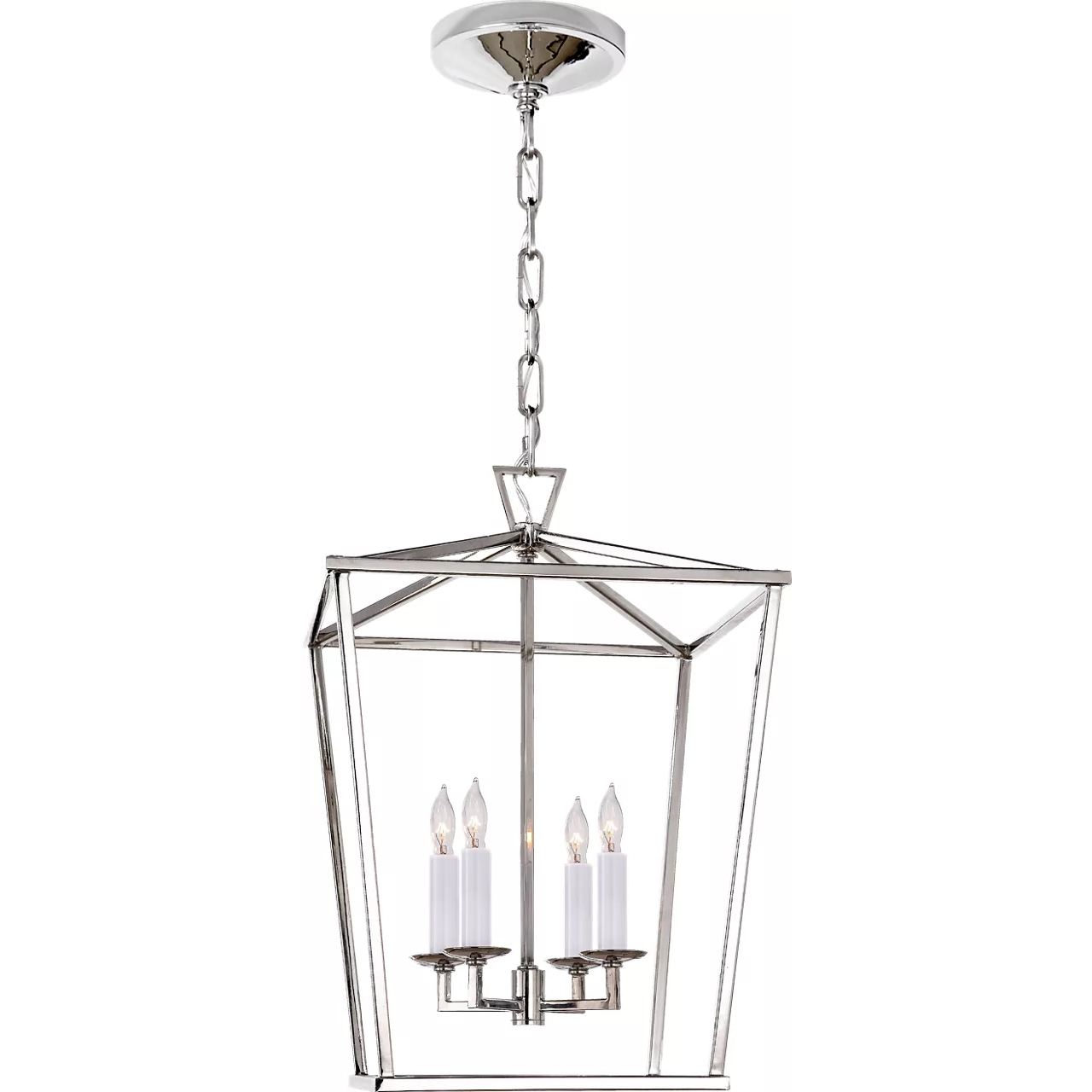 Chapman & Myers Darlana 4 Light 12.5 inch Polished Nickel Lantern Pendant Ceiling Light, Small