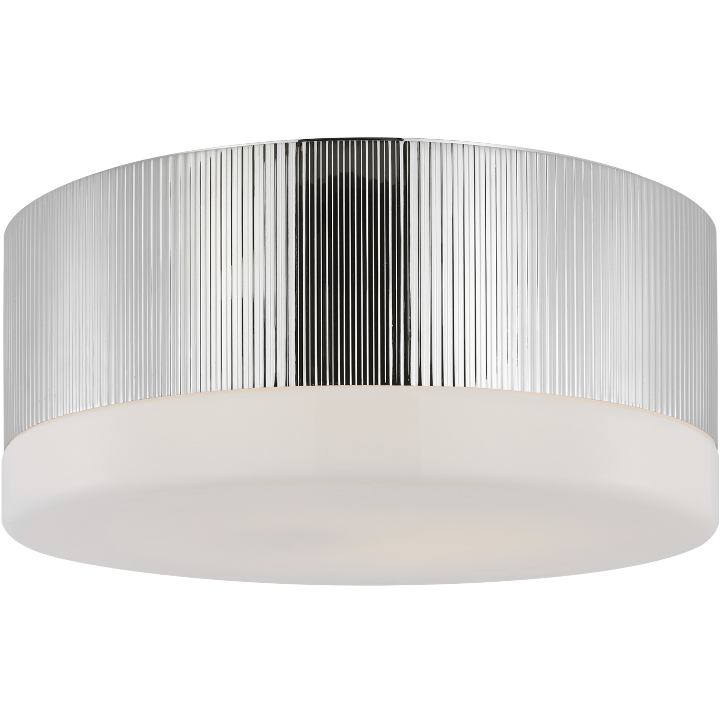 Thomas O'Brien Ace LED 17 inch Polished Nickel Flush Mount Ceiling Light