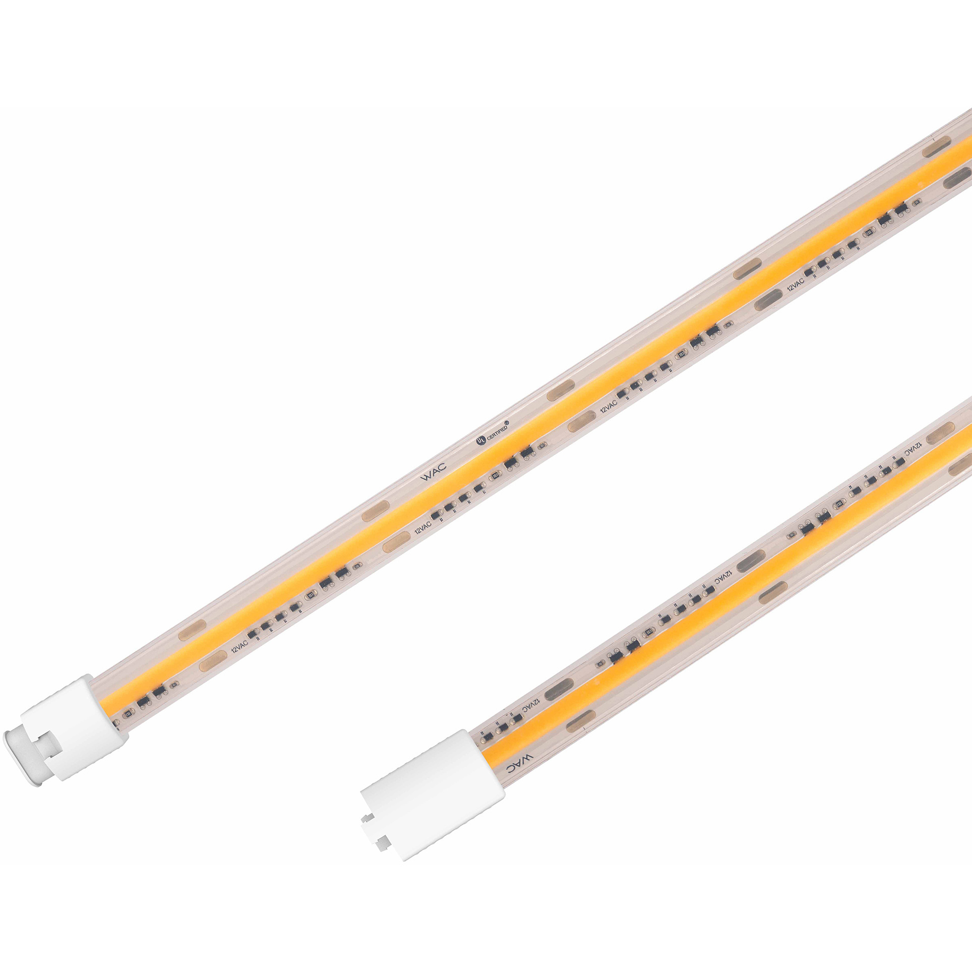 WAC 12VDC Snap-On Strip Light 12 LED 60 inch White Outdoor LED Snap-On 12V Strip Light in 2700K Warm LED, WAC Landscape