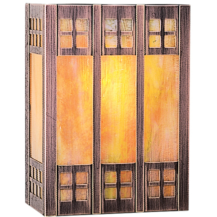 Glasgow 1 Light 6.5 inch Mission Brown ADA Wall Mount Wall Light in White Opalescent