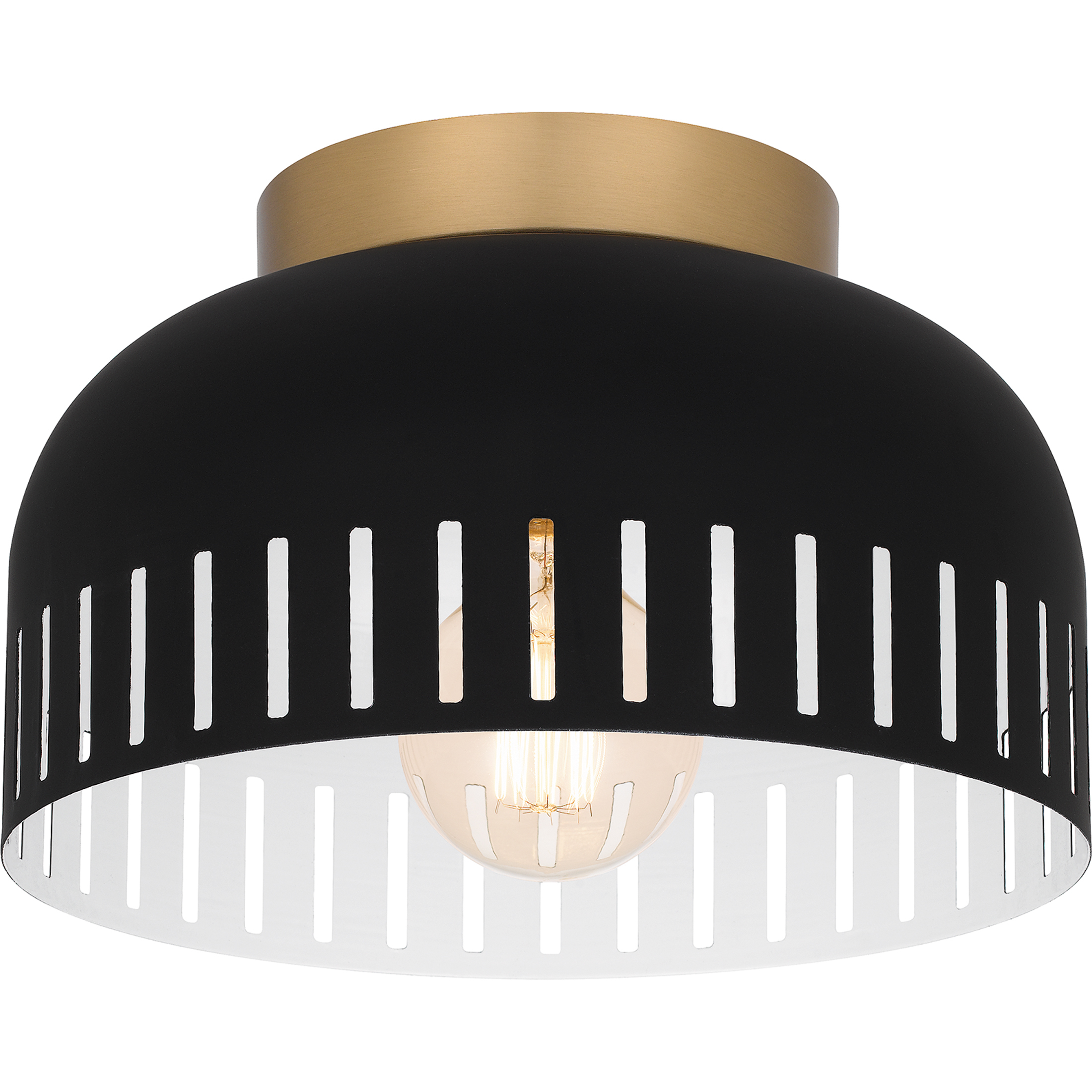 Keagan 1 Light 11 inch Matte Black Flush Mount Ceiling Light, Small